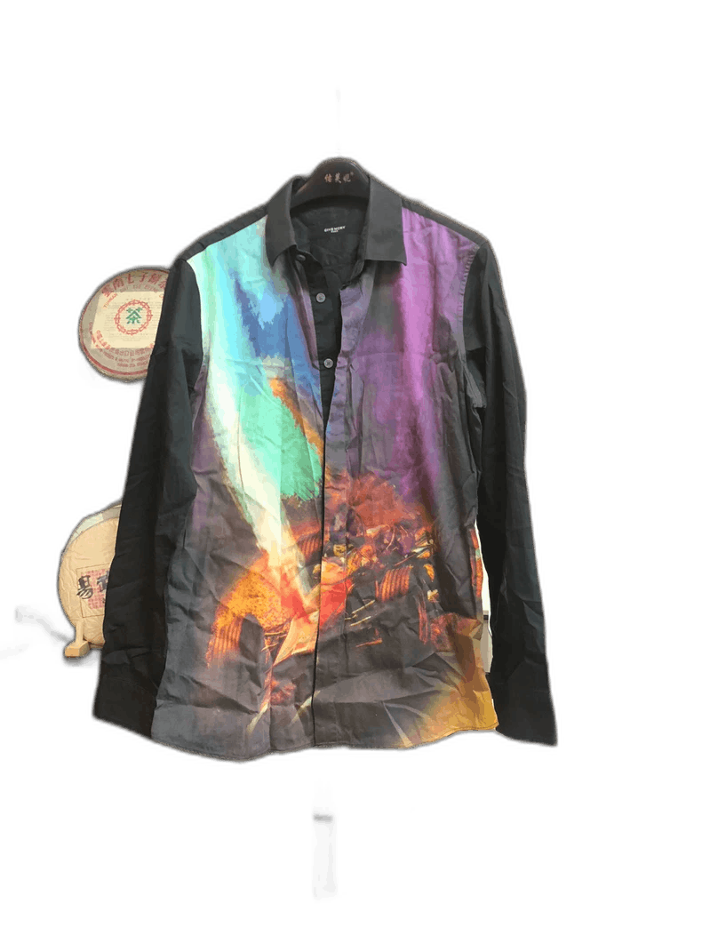 Givenchy Givenchy Givenchy Long Sleeve Shirt with Colorful Design - Size US S / EU 44-46 / 1 - 1 Thumbnail