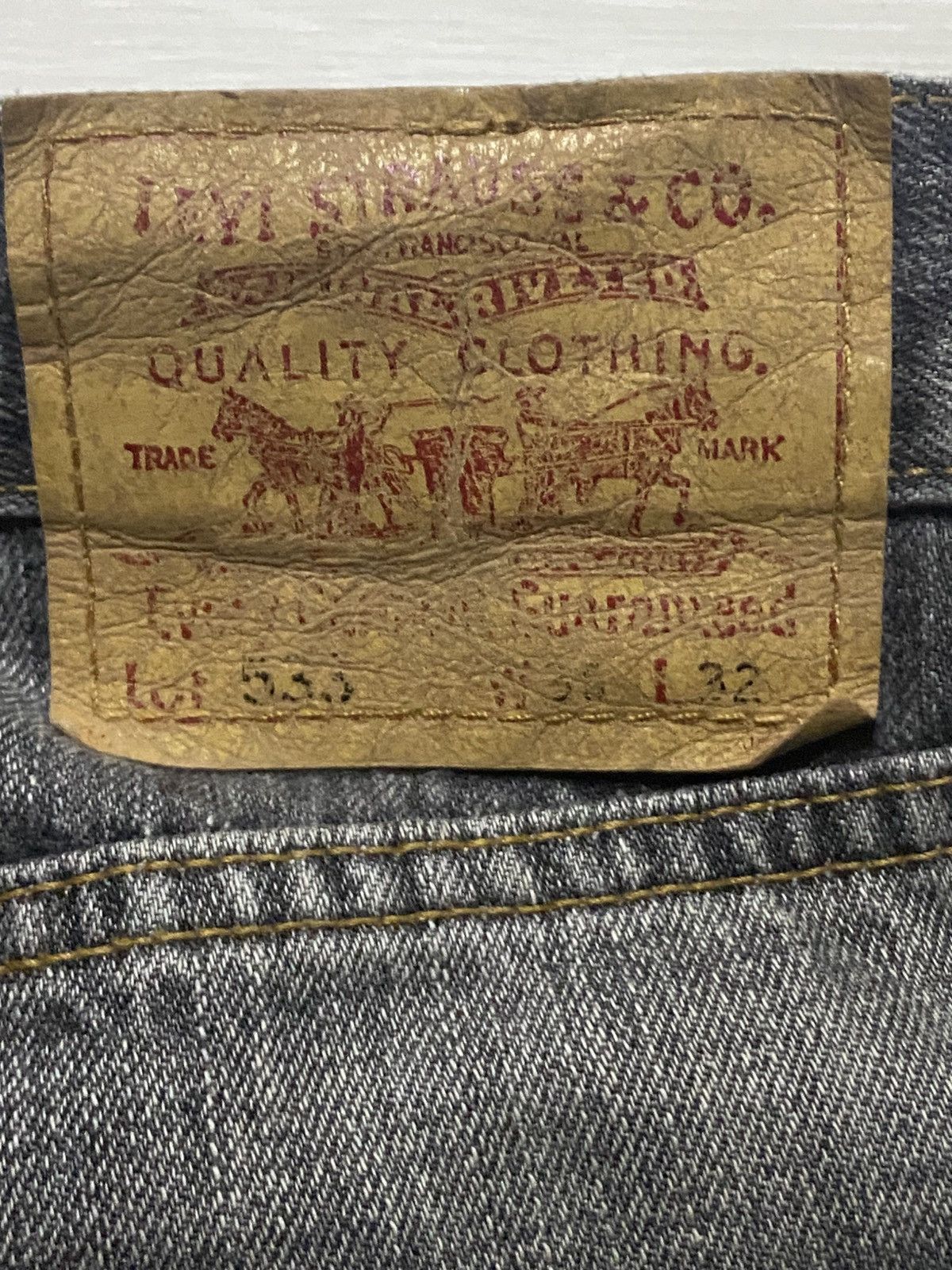 Andy Warhol × Levi's Vintage Levis 533 Grey Denim Distressed Loose Straight Jeans Size US 29 - 10 Thumbnail