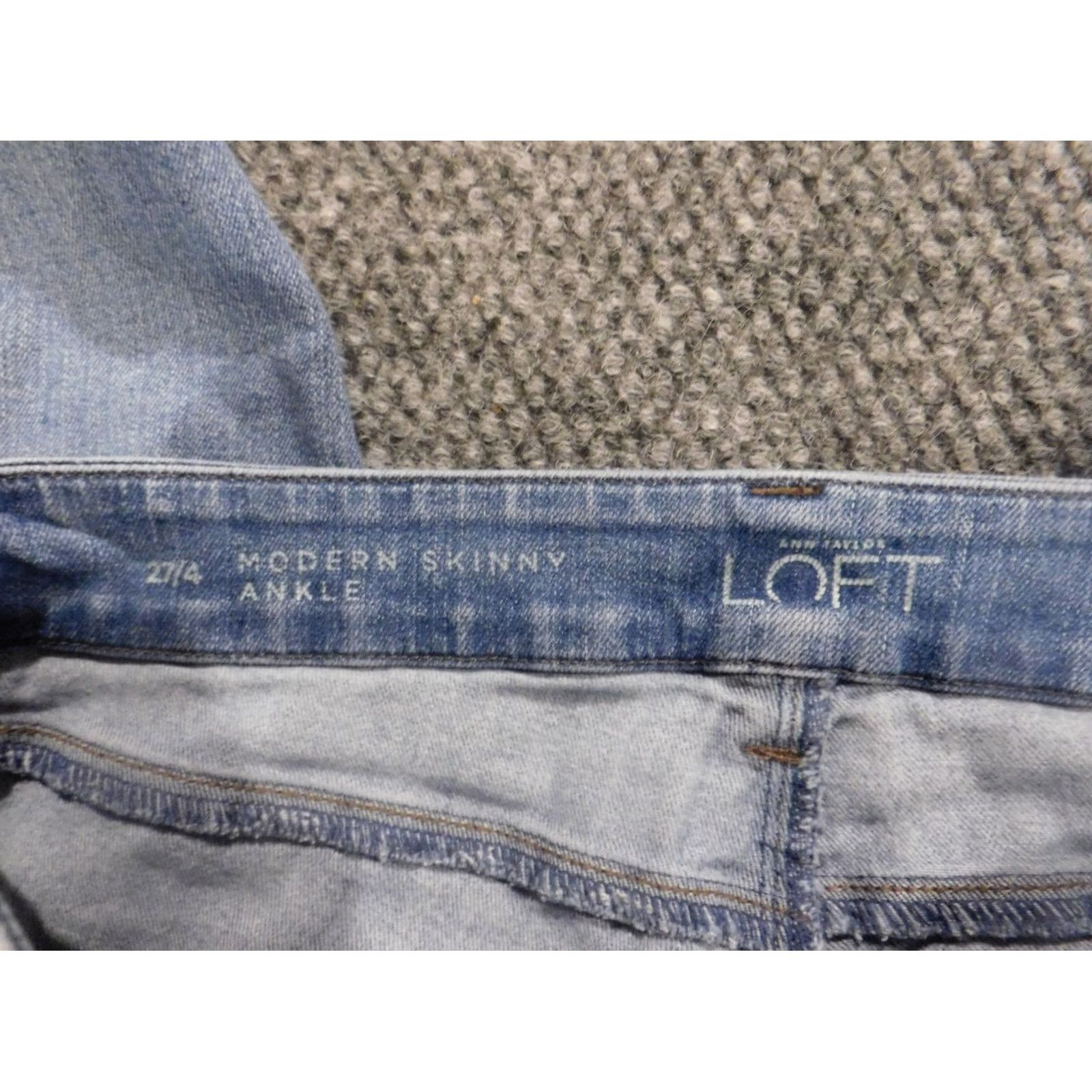 Loft Ann Taylor LOFT Jeans 4 Blue Skinny Ankle Denim Stretch Women Regular Size 27" / US 4 / IT 40 - 2 Thumbnail