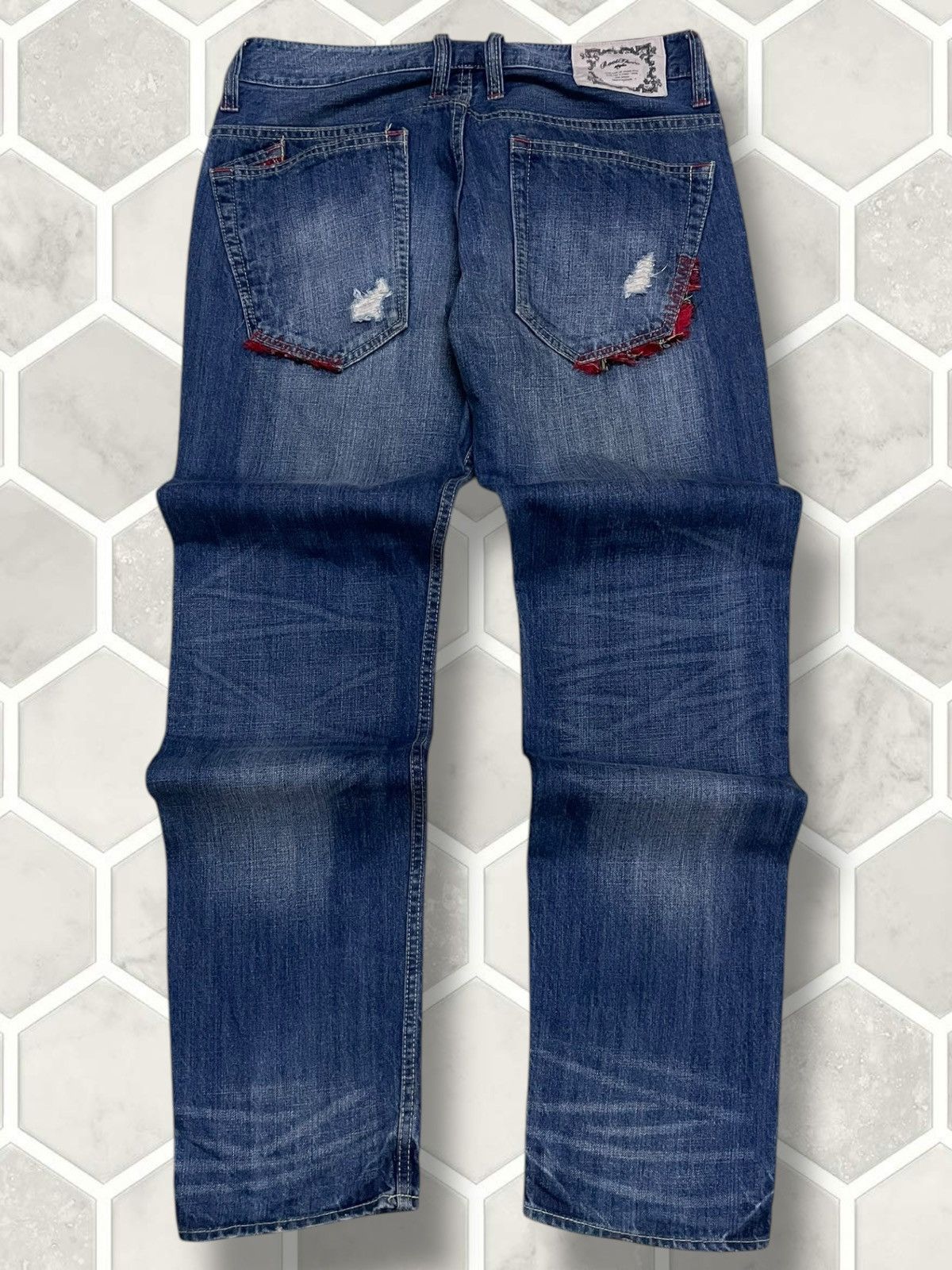 Hysteric Glamour Vintate Authentic Japan 90s Root Three Distressed Denim Size US 31 - 9 Thumbnail