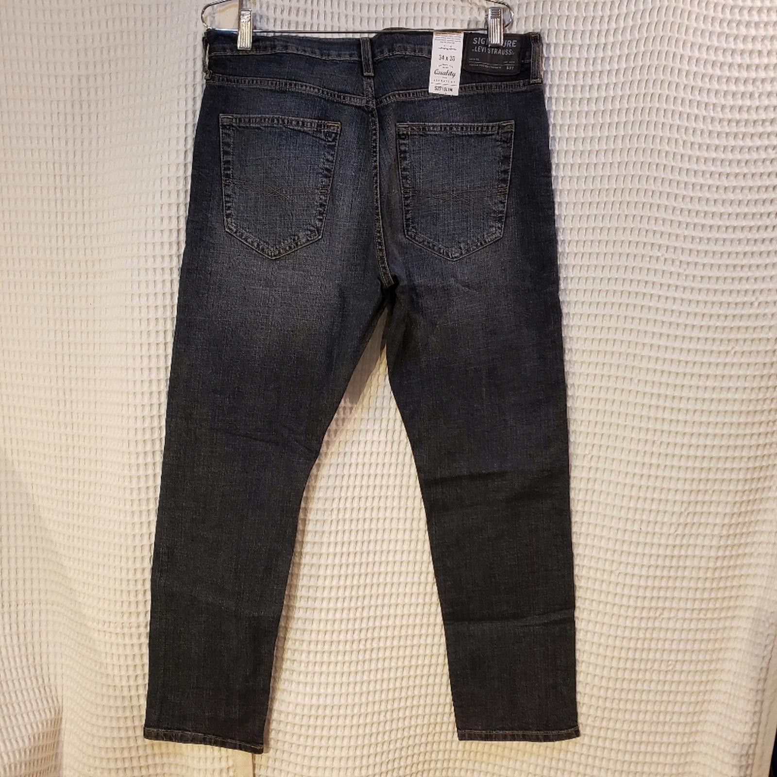 Levi's Levi’s NWT Signature Flex S37 Slim 43x30 denim Size US 34 / EU 50 - 4 Thumbnail