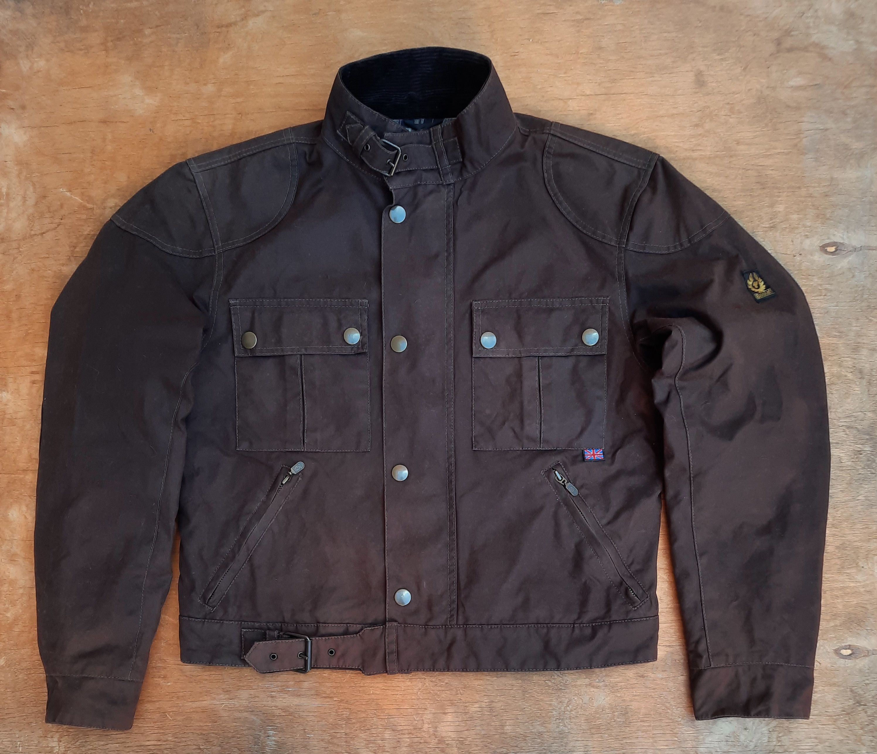 Belstaff Belstaff Waxed Cotton Jacket – Brown Motorcycle Biker Style Size US L / EU 52-54 / 3 - 1 Thumbnail