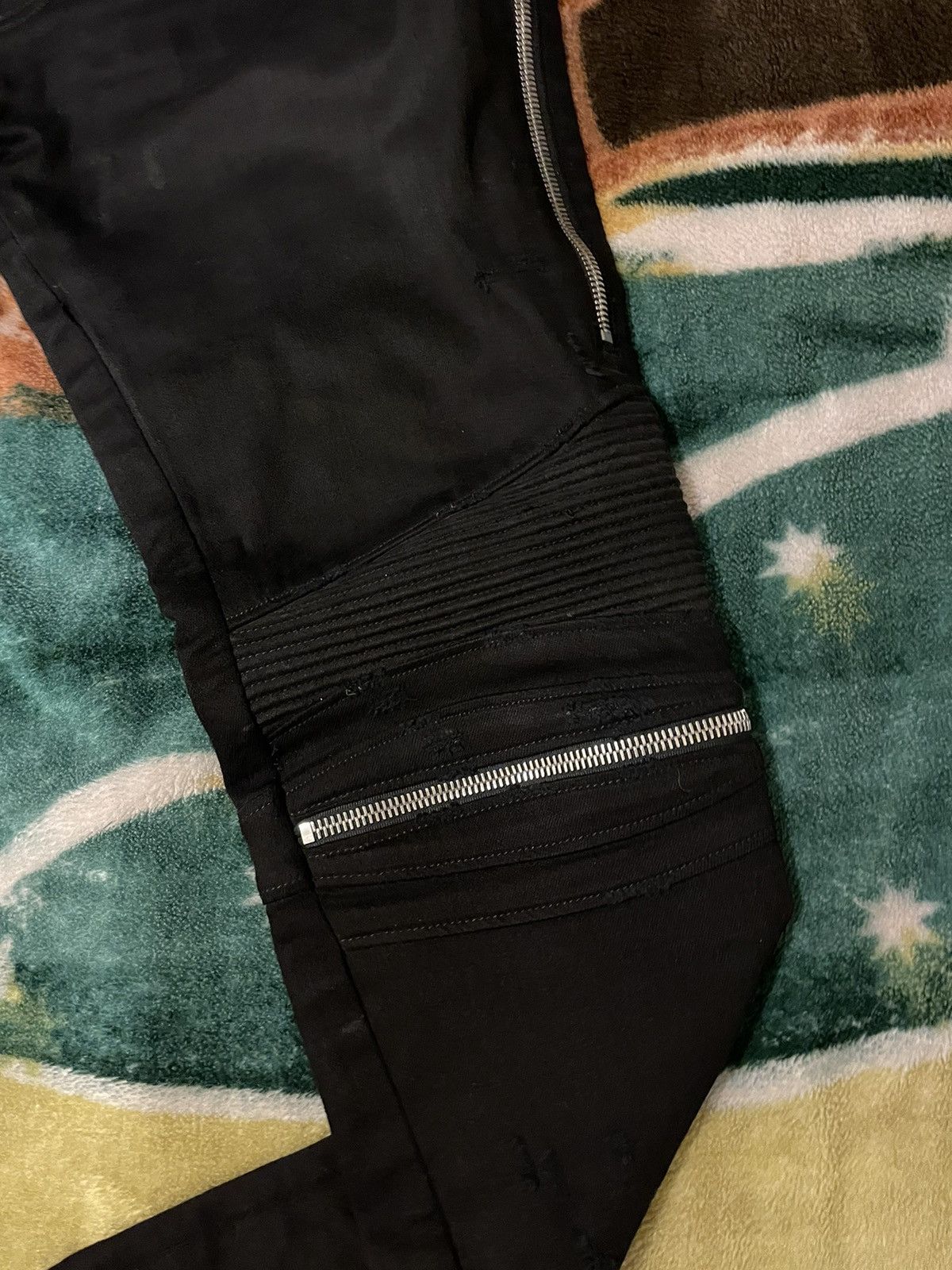Amiri Black Patch Mx2 Jeans Size US 36 / EU 52 - 2 Thumbnail