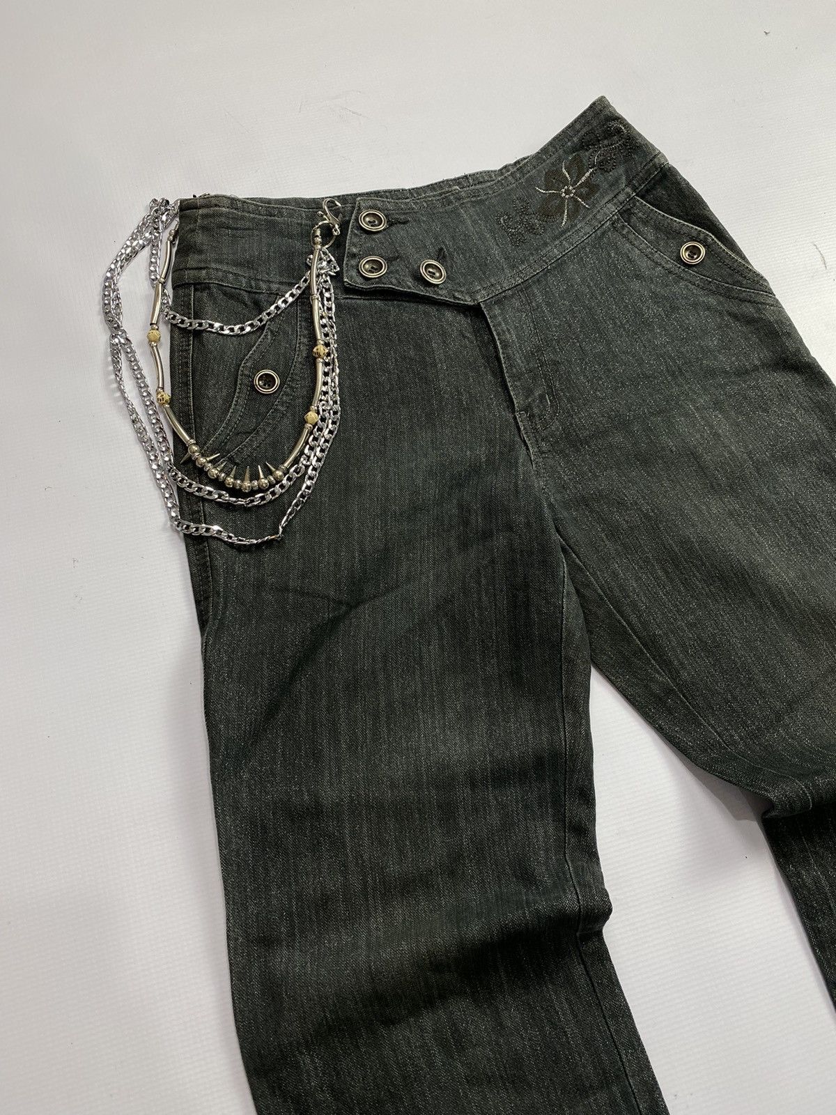 If Six Was Nine × Japanese Brand × Le Grande Bleu (L.G.B.) 2000s JOJO Flared Jean Size US 27 - 3 Thumbnail