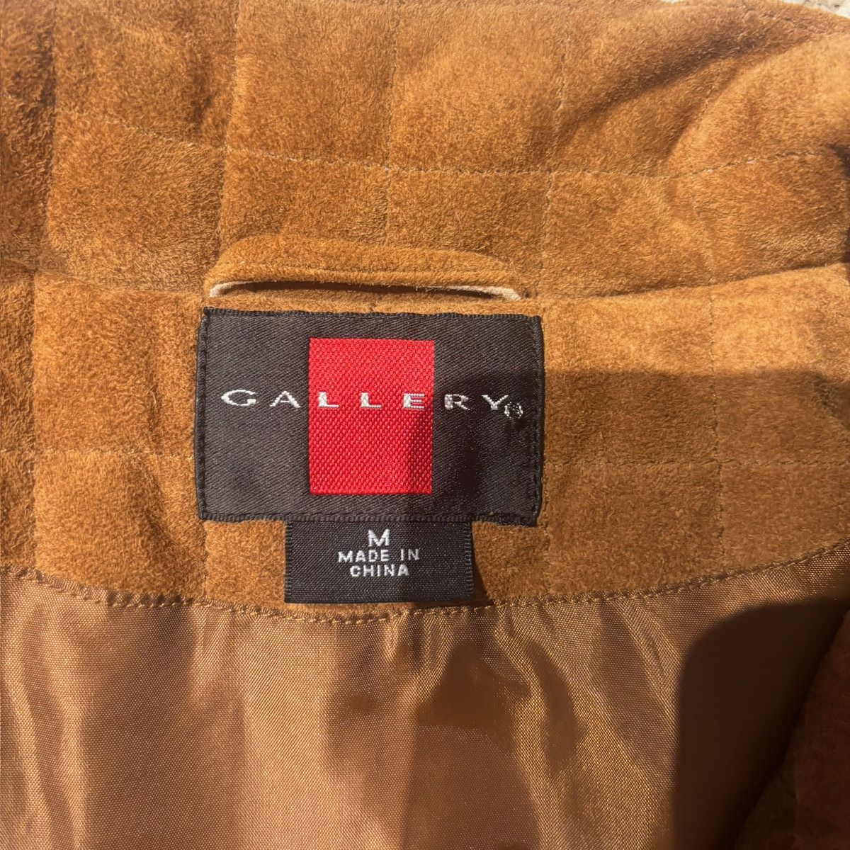 Other Brown Quilted Jacket 100% Leather Suede Size M / US 6-8 / IT 42-44 - 4 Thumbnail