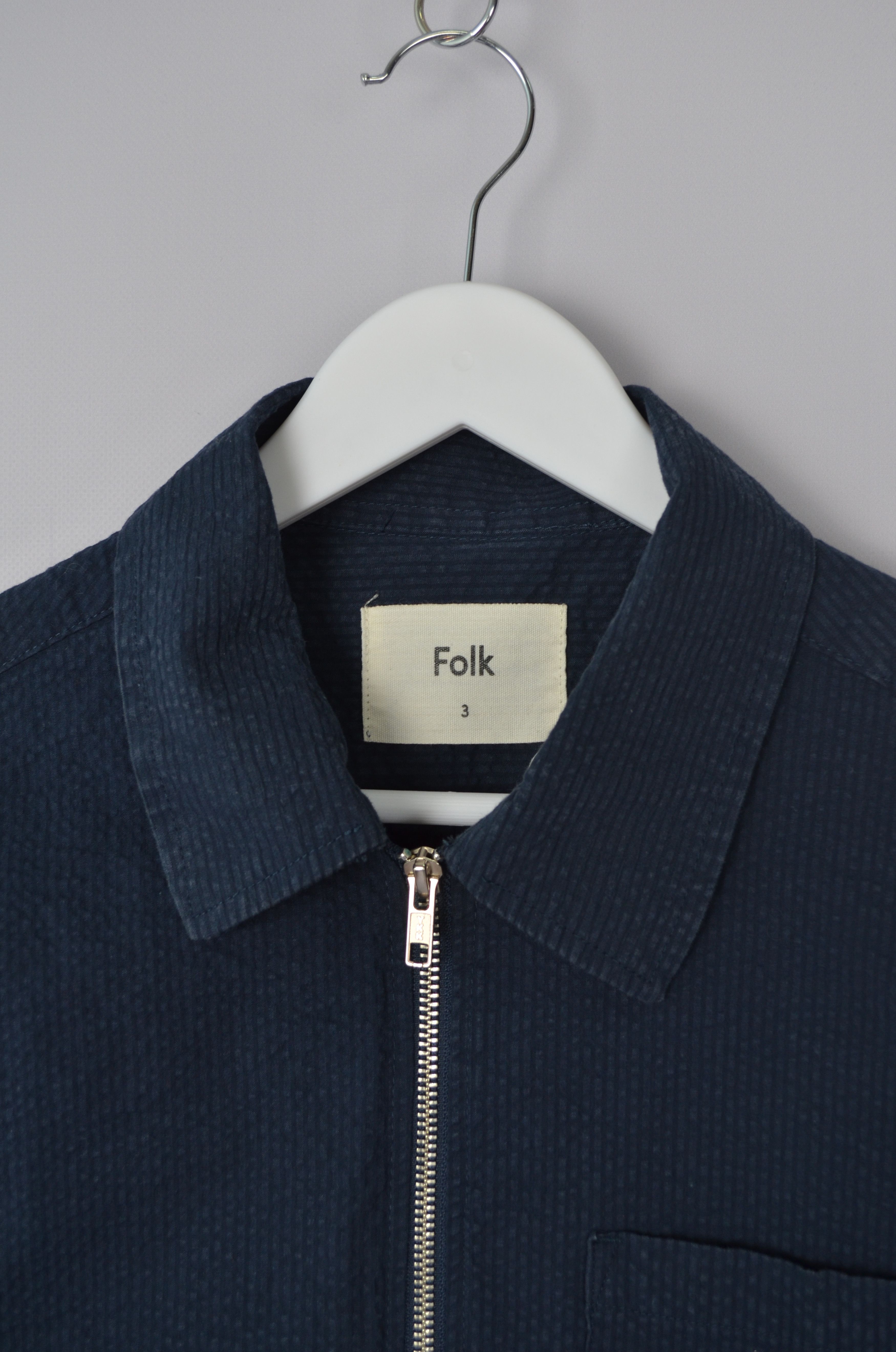 Folk FOLK Overshirt Jacket Navy Size 3 / Small Full Zip P2P 20" Size US S / EU 44-46 / 1 - 4 Thumbnail