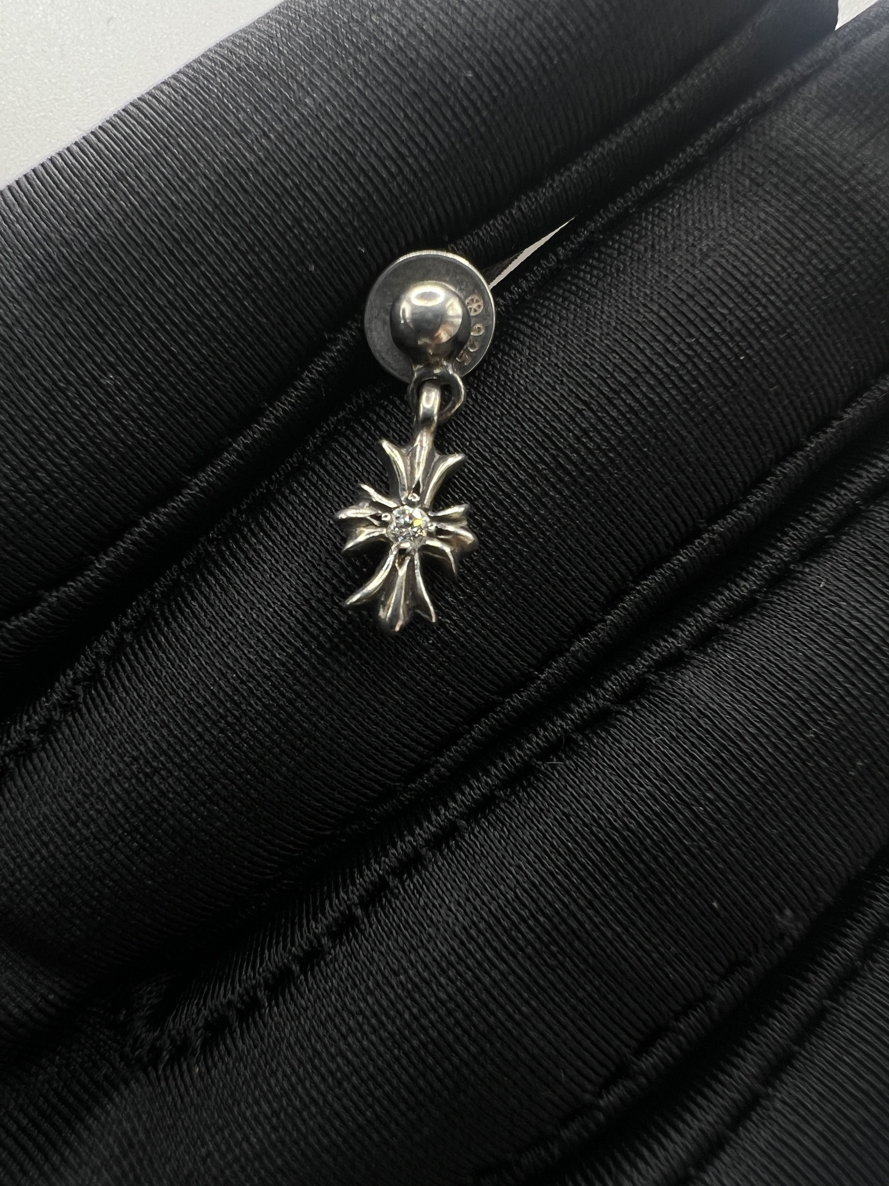 Chrome Hearts Chrome Hearts Tiny-E Pave A Diamond Drop Earring Size ONE SIZE - 2 Thumbnail