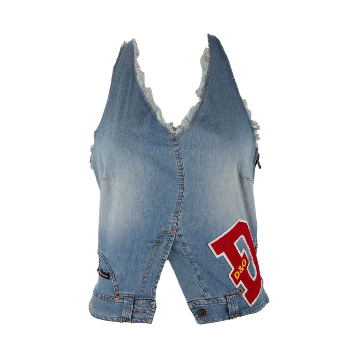 Dolce & Gabbana Dolce Gabbana D&G Patch Patches Cheerleader Bustier Top Size M / US 6-8 / IT 42-44 - 1 Thumbnail