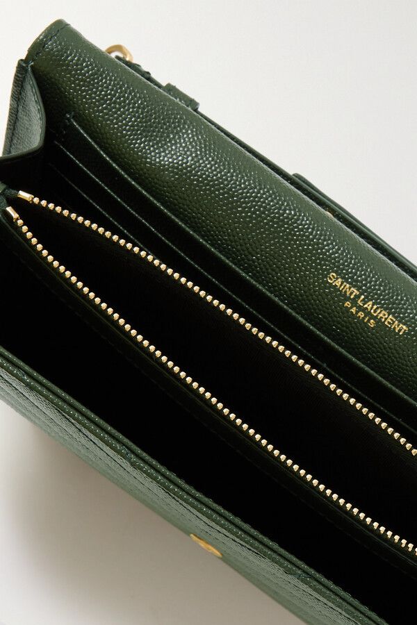 Saint Laurent Paris o1b1hav110924 Size: OS / Classic Chain Leather Wallet Green Size ONE SIZE - 5 Thumbnail