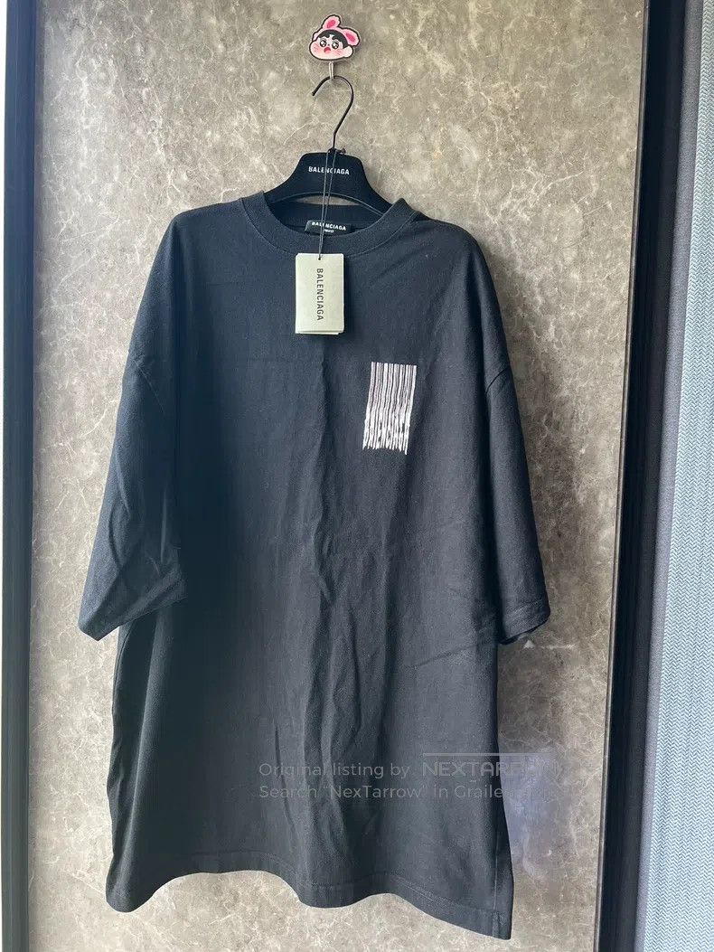 Balenciaga Balenciaga Waterfall Logo Short Sleeve T-Shirt, Size XXS Size US XXS / EU 40 - 1 Thumbnail