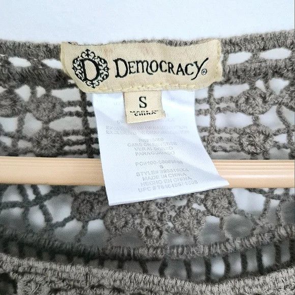 Other Democracy Embroidered Crochet Short Sleeve Top NWOT Size S / US 4 / IT 40 - 8 Thumbnail