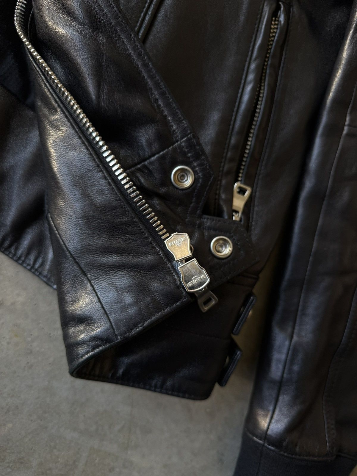 Balmain Balmain SS15 Lamb Leather Quilted Moto Jacket Size US M / EU 48-50 / 2 - 9 Thumbnail