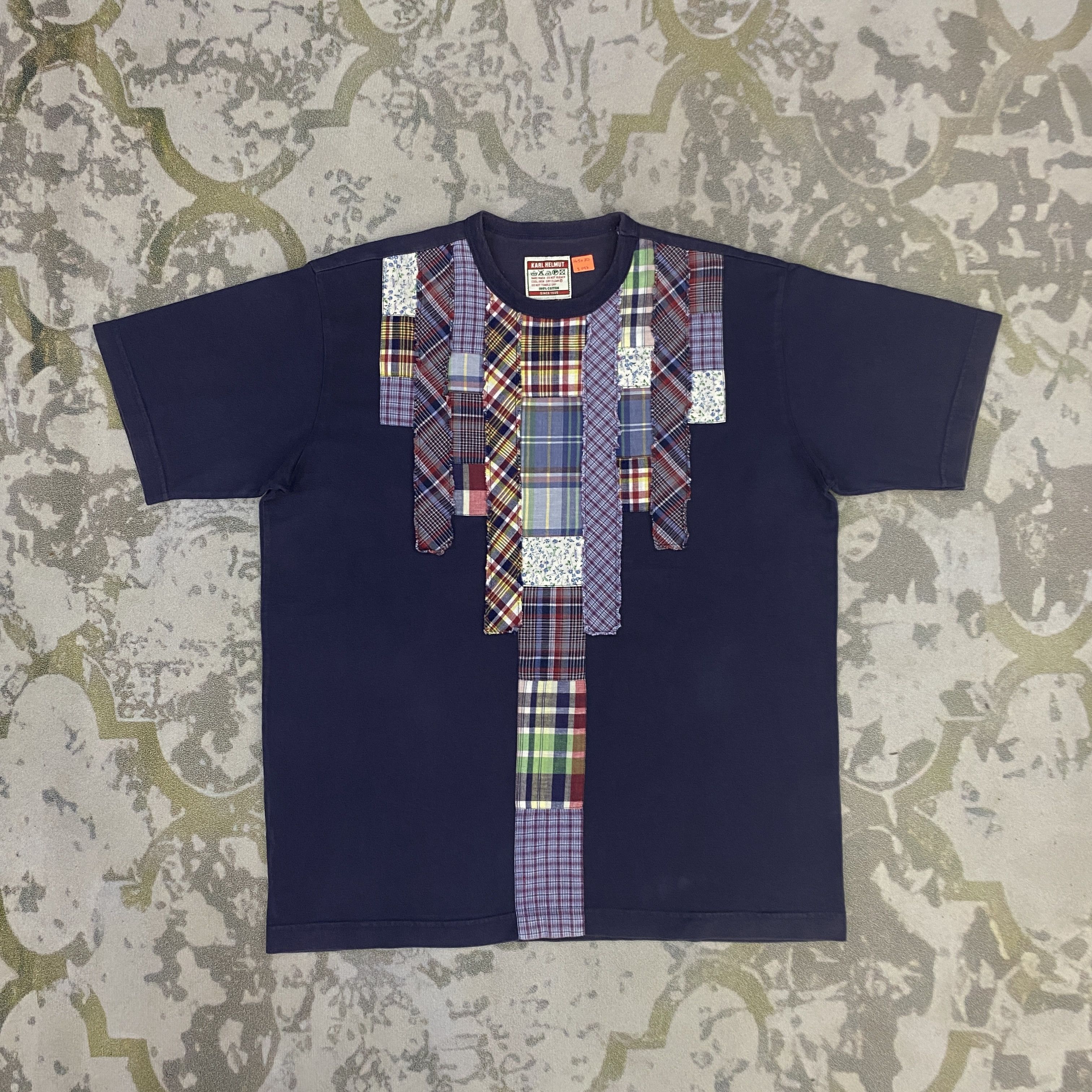 Karl Helmut Vintage Karl Helmut Trimmed Patchwork Cotton T Shirt - I093 Size US XL / EU 56 / 4 - 1 Thumbnail