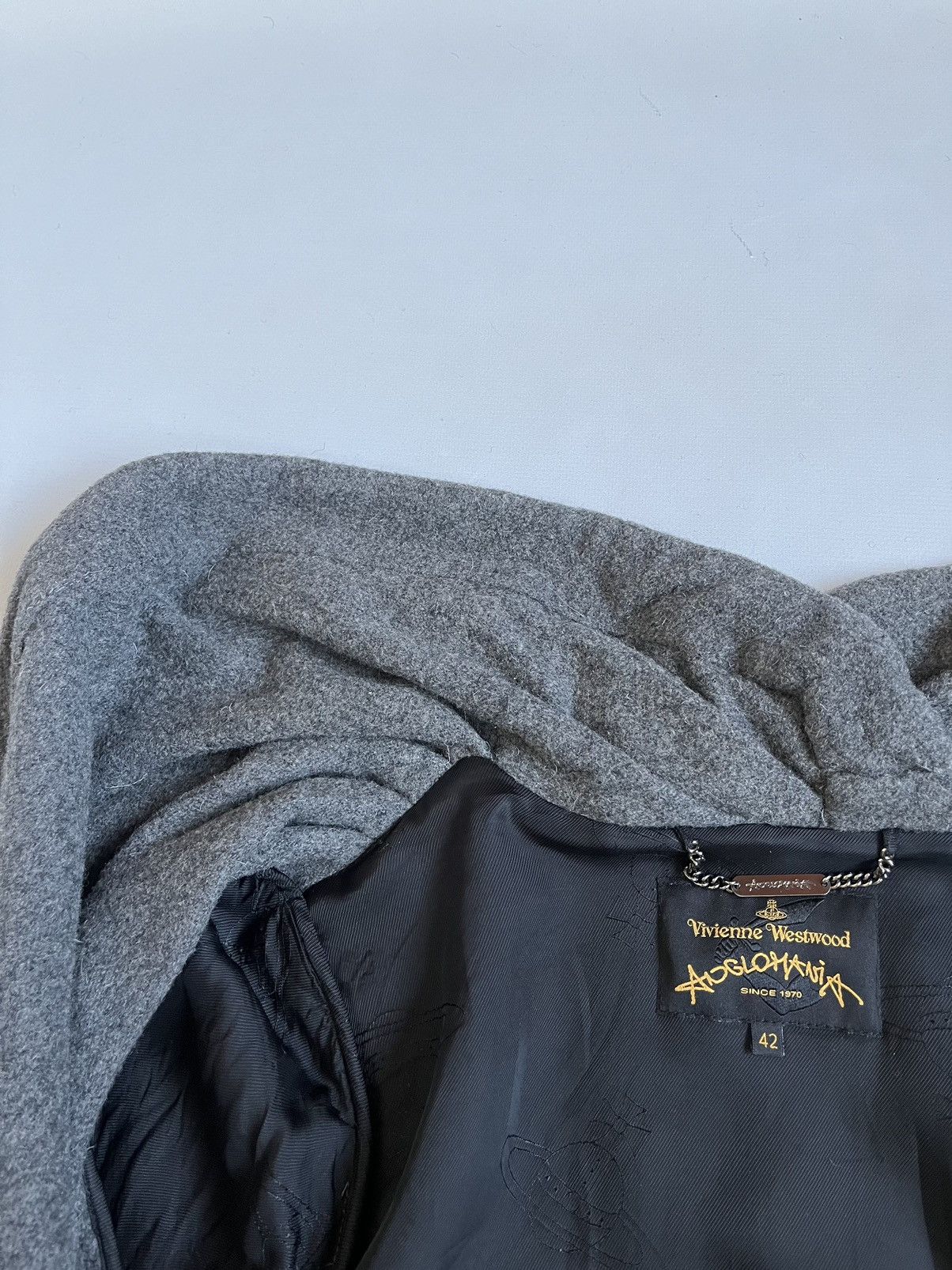 Vivienne Westwood Vivienne Westwood Anglomania Woman Grey Wool Belt Coat Size XL / US 12-14 / IT 48-50 - 13 Thumbnail