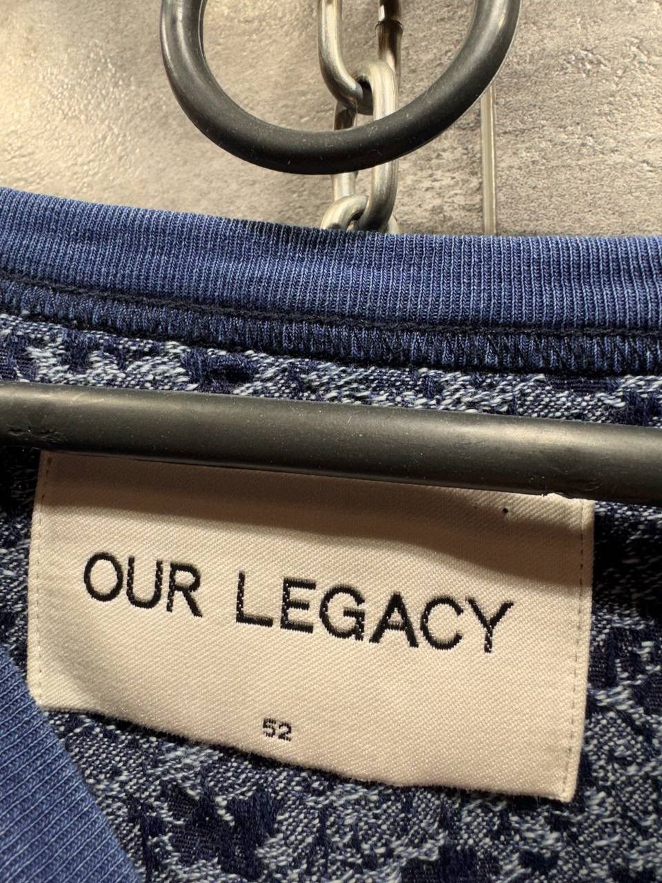 Our Legacy Our Legacy Blue Textured Cotton Men’s T-Shirt Size US L / EU 52-54 / 3 - 5 Thumbnail