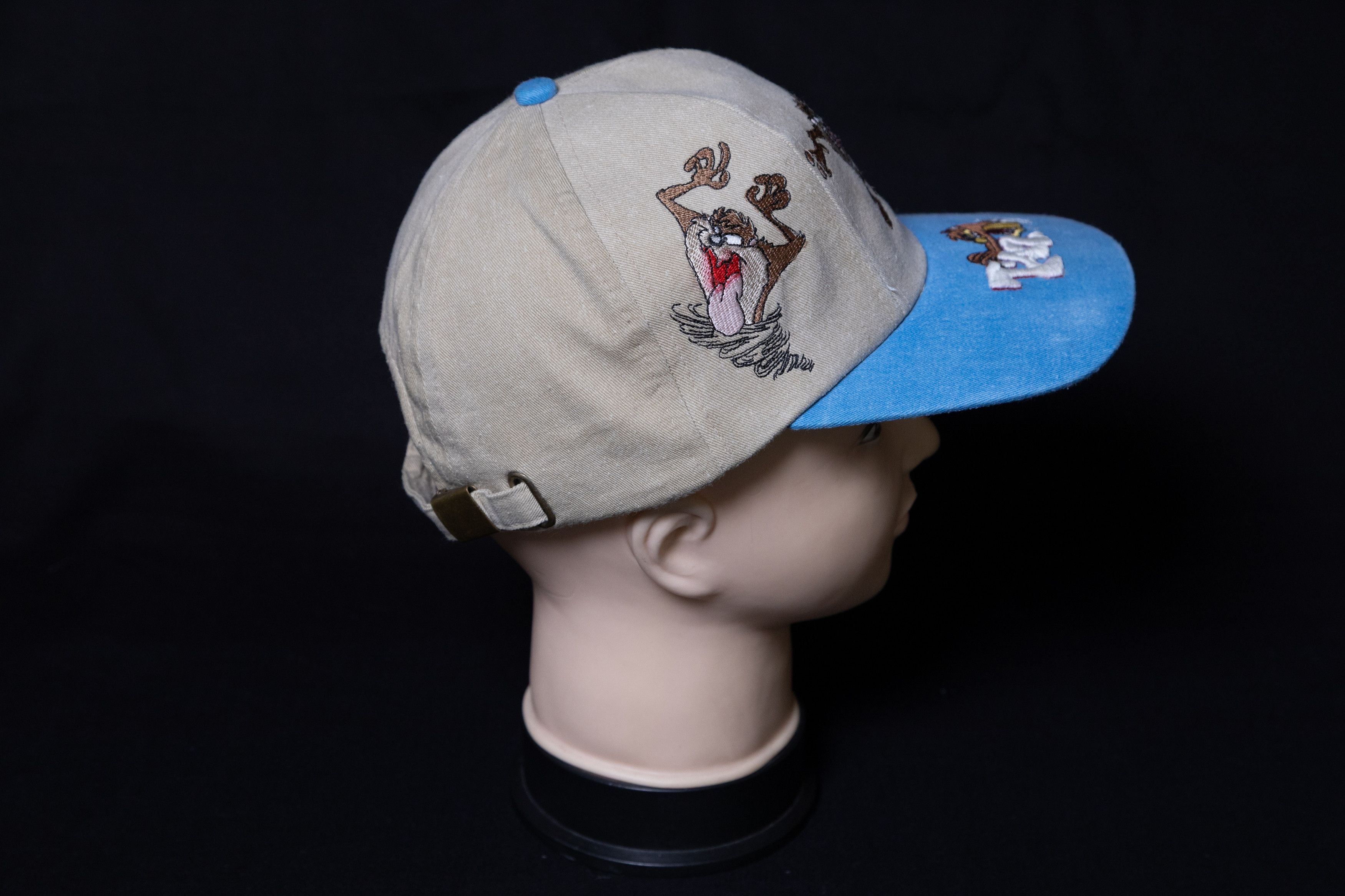 Vintage 1997 VTG Warner Bros Looney Tunes TAZ Beige Cap Baseball Hat Size ONE SIZE - 5 Thumbnail