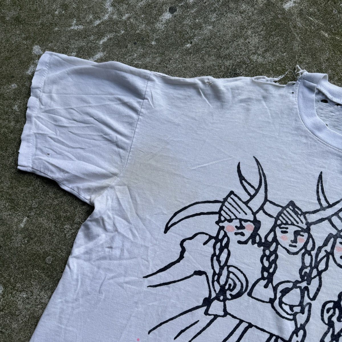 Band Tees Jane Siberry Thrashed Faded Distressed Shirt ERD Grunge Size US XXL / EU 58 / 5 - 12 Thumbnail