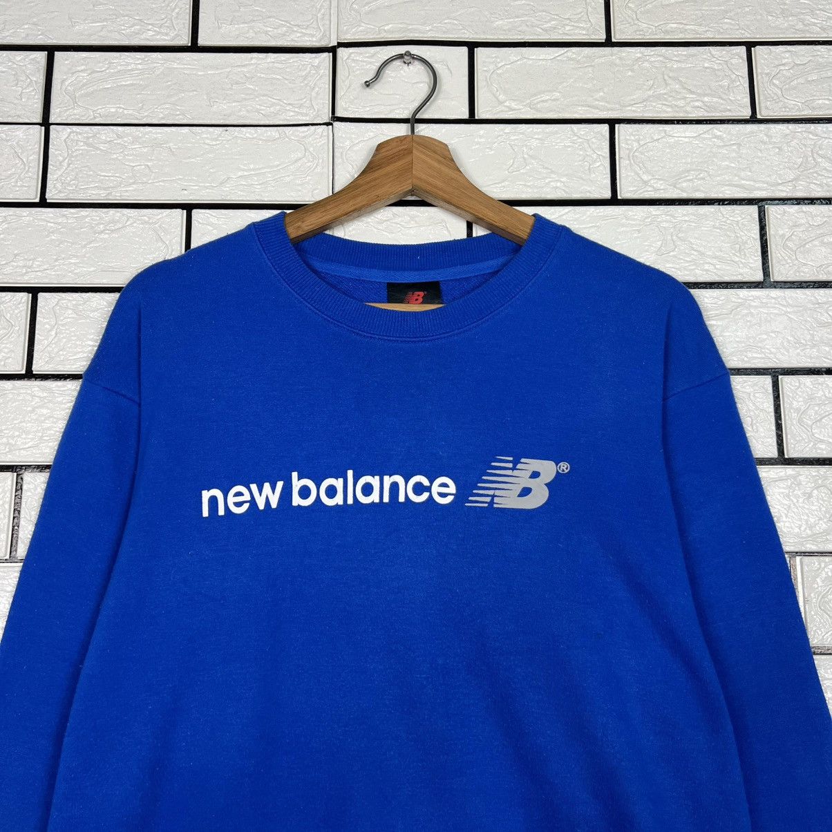 New Balance NEW BALANCE Big Logo Crewneck Sweatshirt #4077-C185 Size US M / EU 48-50 / 2 - 2 Thumbnail