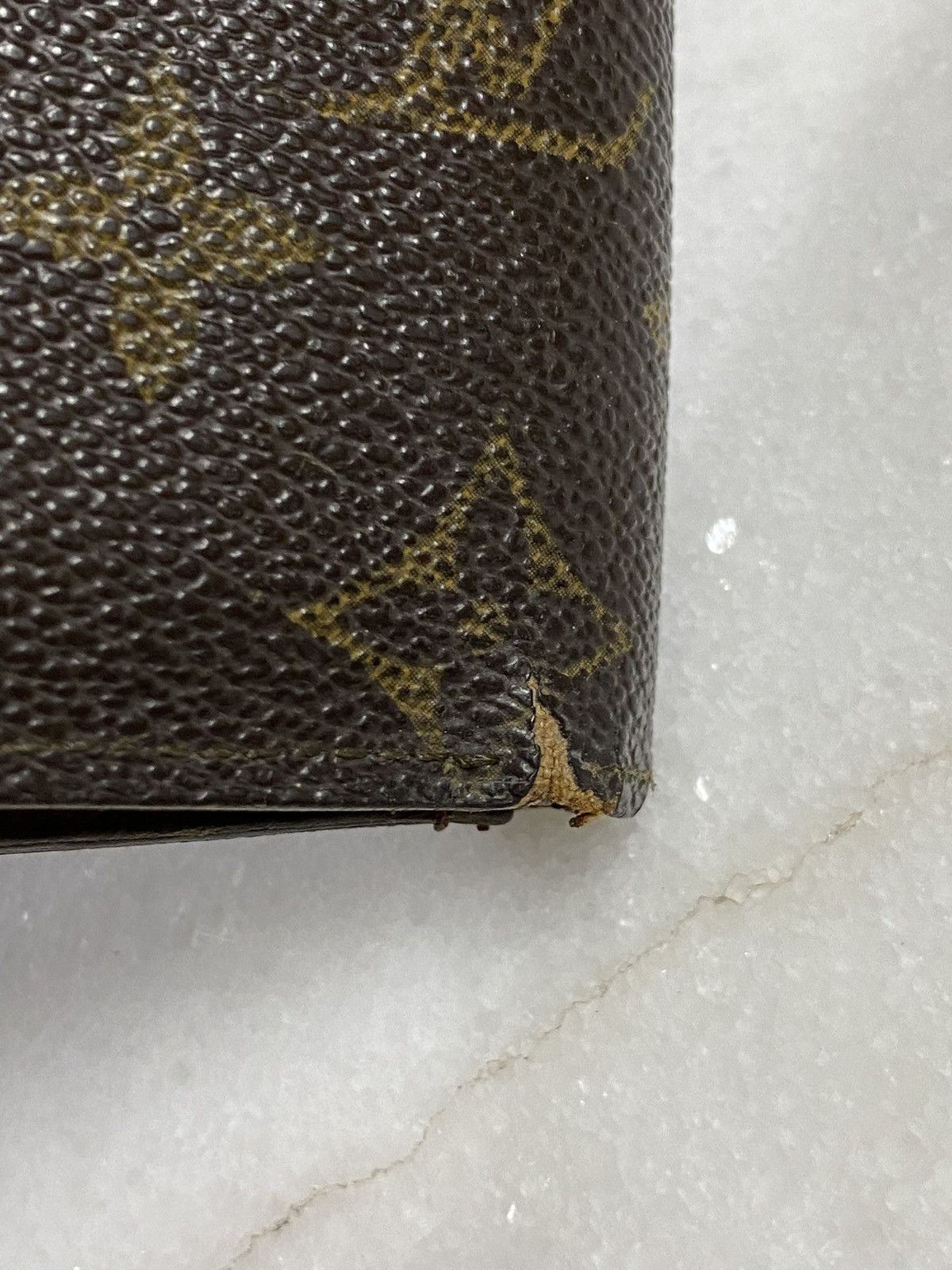 Louis Vuitton Monogram Brown Leather Bifold Wallet Preowned