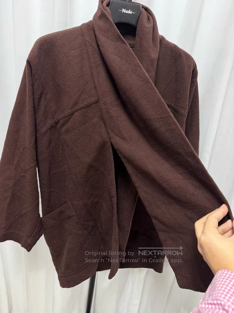 Issey Miyake Issey Miyake Scarf collar wool cardigan Size M / US 6-8 / IT 42-44 - 3 Thumbnail