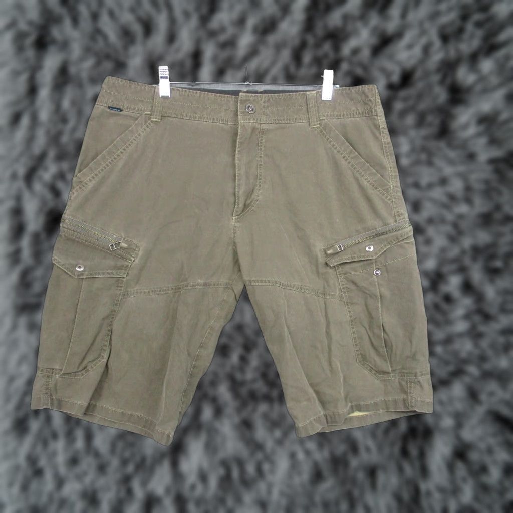 Vintage Kühl Cargo Shorts Mens 36 Green Utility Outdoor Hiking Pockets Rugged Cotton Size US 36 / EU 52 - 1 Thumbnail