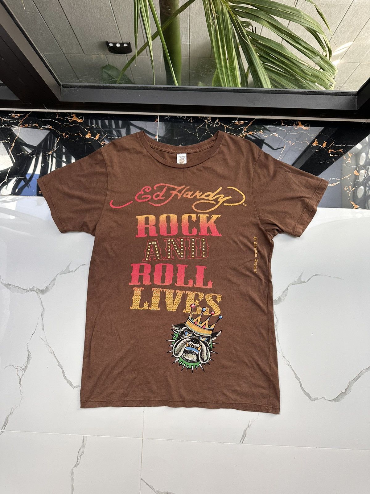Ed Hardy × Vintage ED HARDY VINTAGE BIG LOGO ARCHIVAL T-SHIRT Size US M / EU 48-50 / 2 - 2 Thumbnail