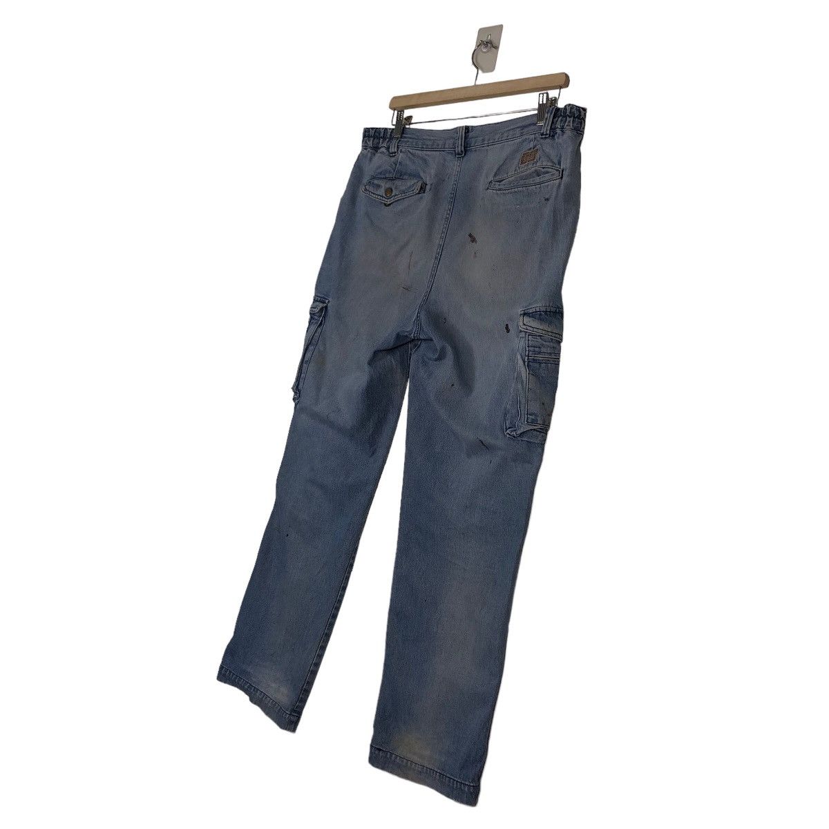 Japanese Brand 🔥Vintage Bush Cargo Jeans Biker Painter Workers Usa Size US 36 / EU 52 - 12 Thumbnail