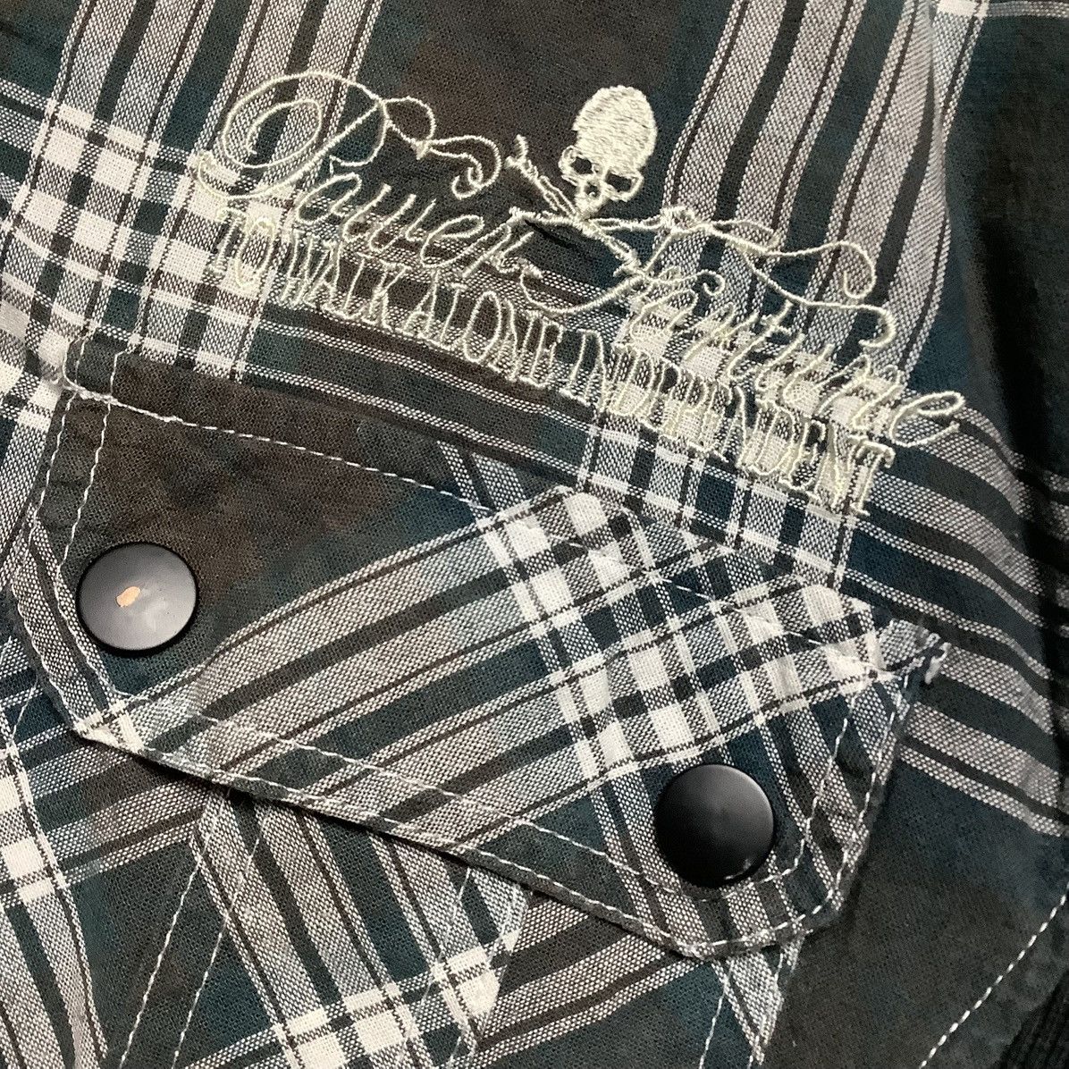 If Six Was Nine × KMRii × Le Grande Bleu (L.G.B.) Vintage Grangesta Standard Japan Mesh Punk Anarchy Poem Y2K Size US L / EU 52-54 / 3 - 3 Thumbnail