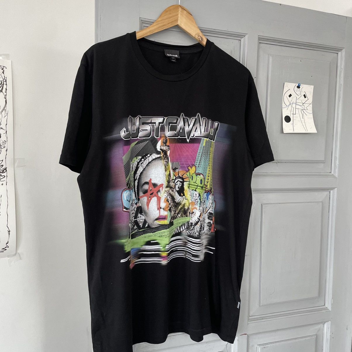 Just Cavalli × Sci-Fi Fantasy T-shirt Just Cavalli Printed Logo Black size XL Size US XL / EU 56 / 4 - 4 Thumbnail