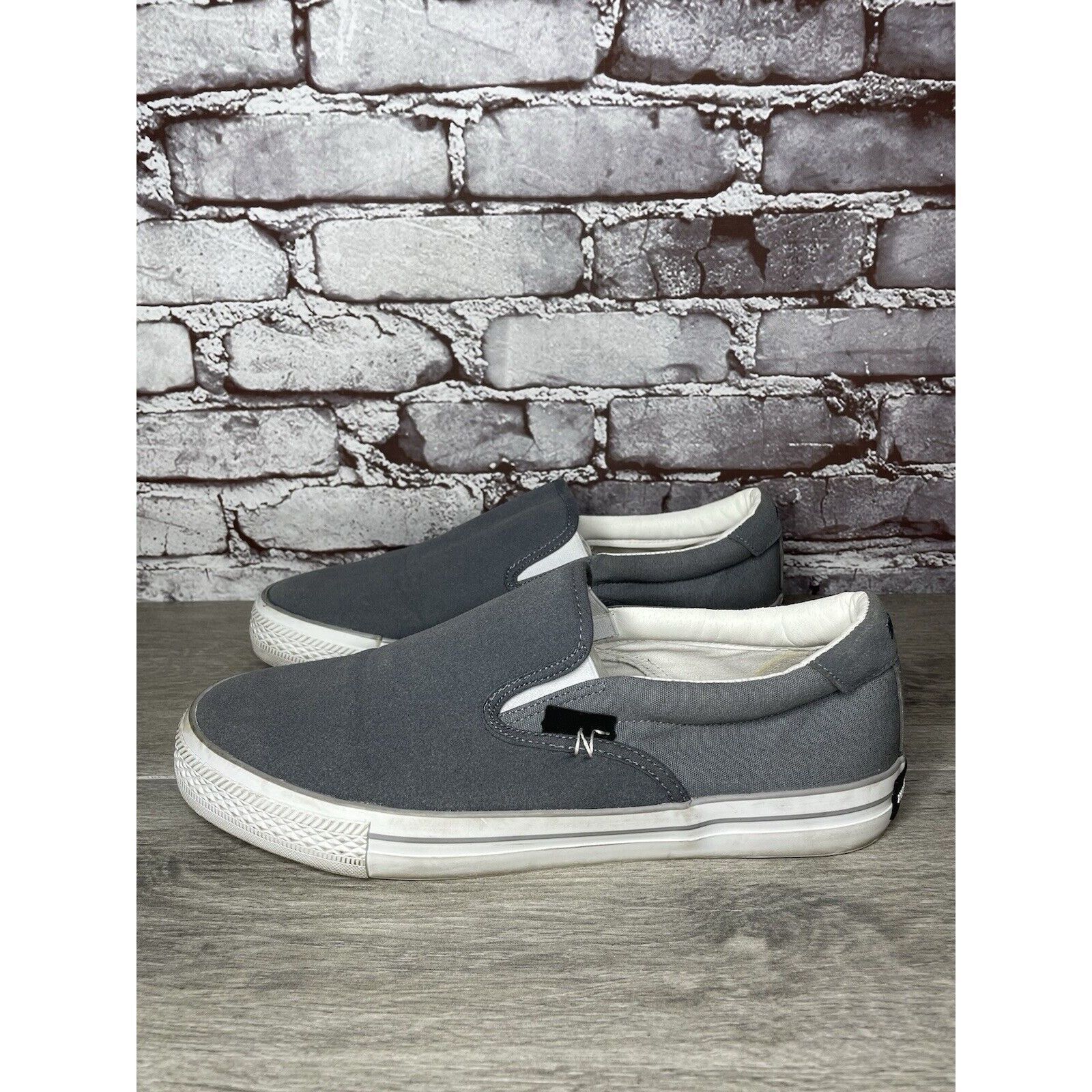 New Republic New Republic Grey Canvas Fabric Slip On Cork Sole Shoes Men’ Size US 11.5 / EU 44-45 - 21 Thumbnail