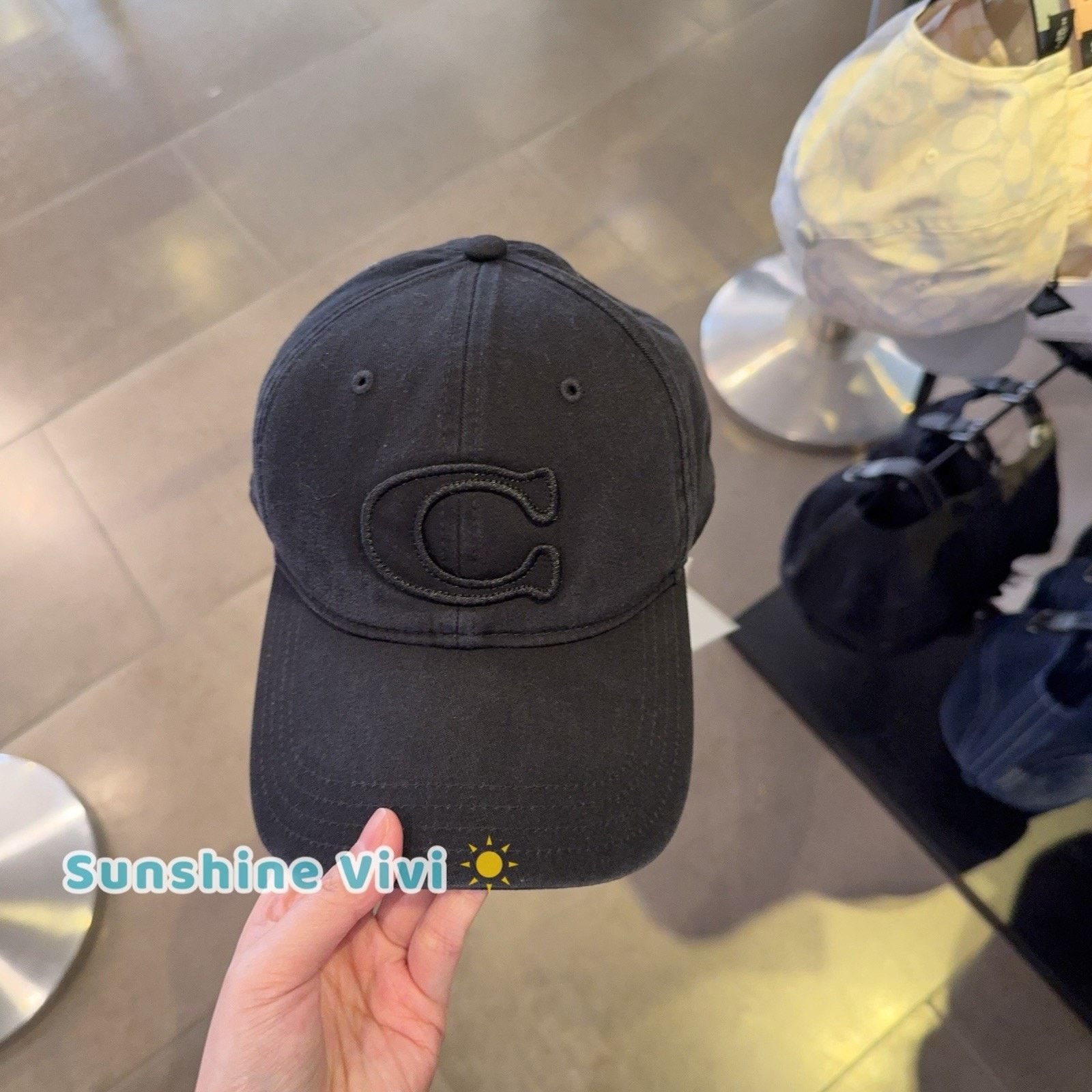 Coach NWT Coach Unisex Signature Patch Baseball Hat CCN89 black Size ONE SIZE - 1 Thumbnail