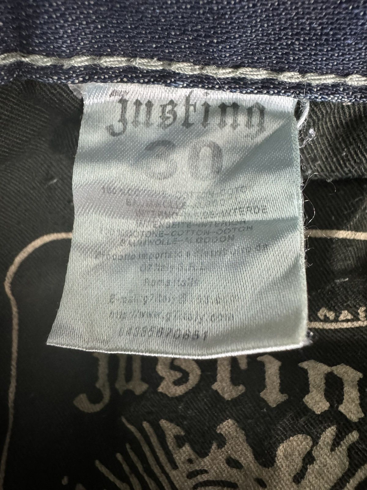 Affliction Vintage Y2K Opium Faded Electric Style Justing Denim Jeans Size US 30 / EU 46 - 13 Thumbnail