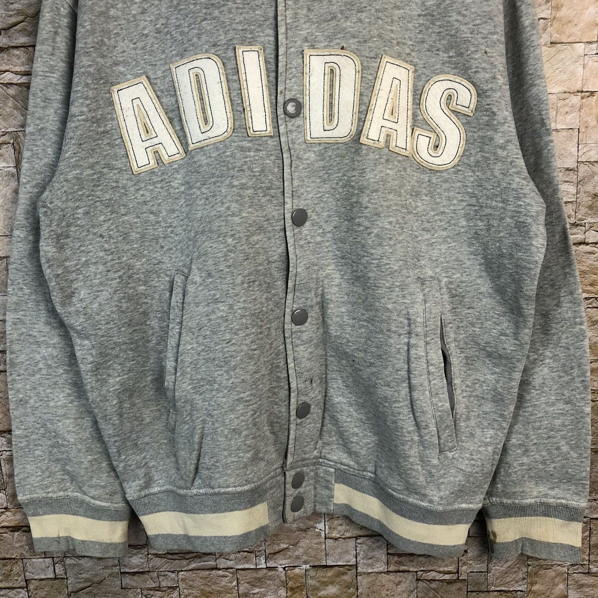 Adidas Adidas vintage Grey Bombers varsity Jacket #A875 Size US M / EU 48-50 / 2 - 6 Thumbnail