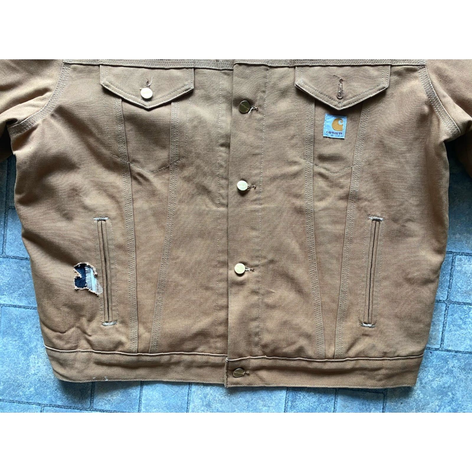 Carhartt VINTAGE Carhartt J09 BRN Jacket Coat Men’s 46 Tall Brown Blanket Lined Damaged Size US S / EU 44-46 / 1 - 3 Thumbnail