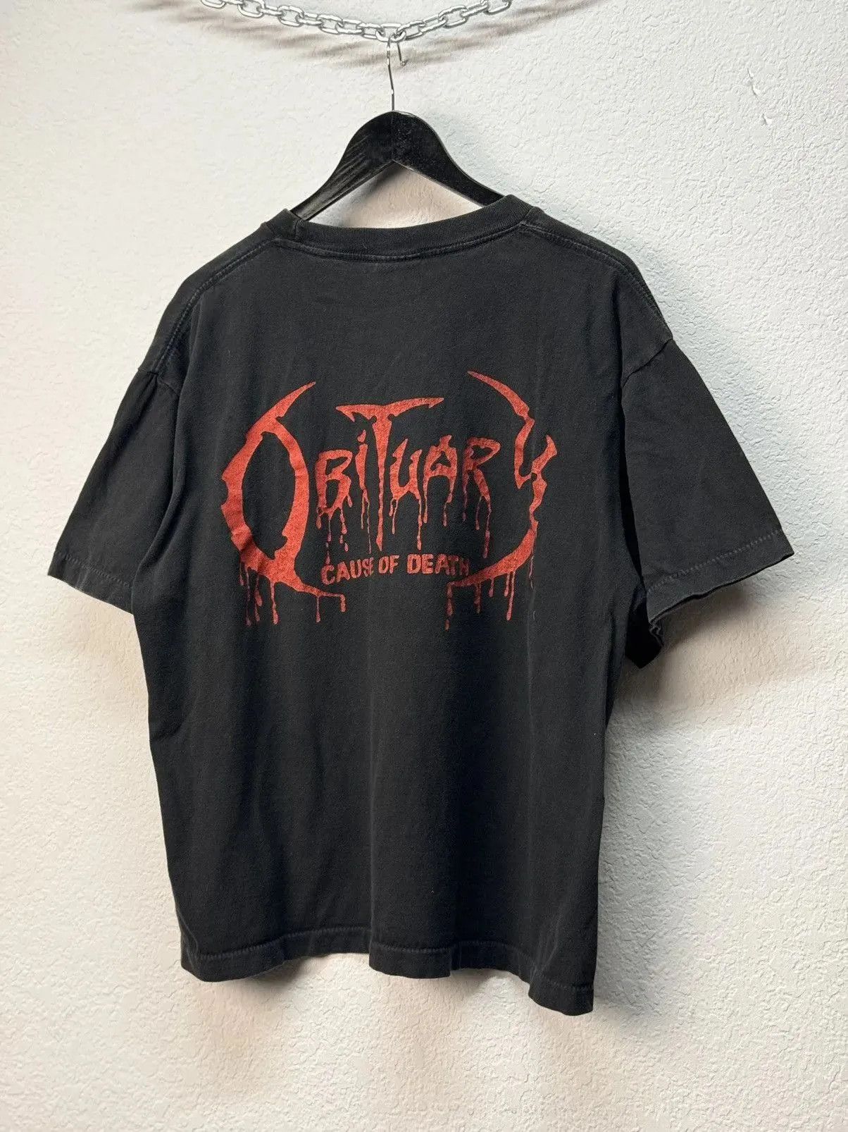 Brockum Vtg 1991 Orig OBITUARY Cause of Death Blue Grape Merch Size US L / EU 52-54 / 3 - 8 Thumbnail