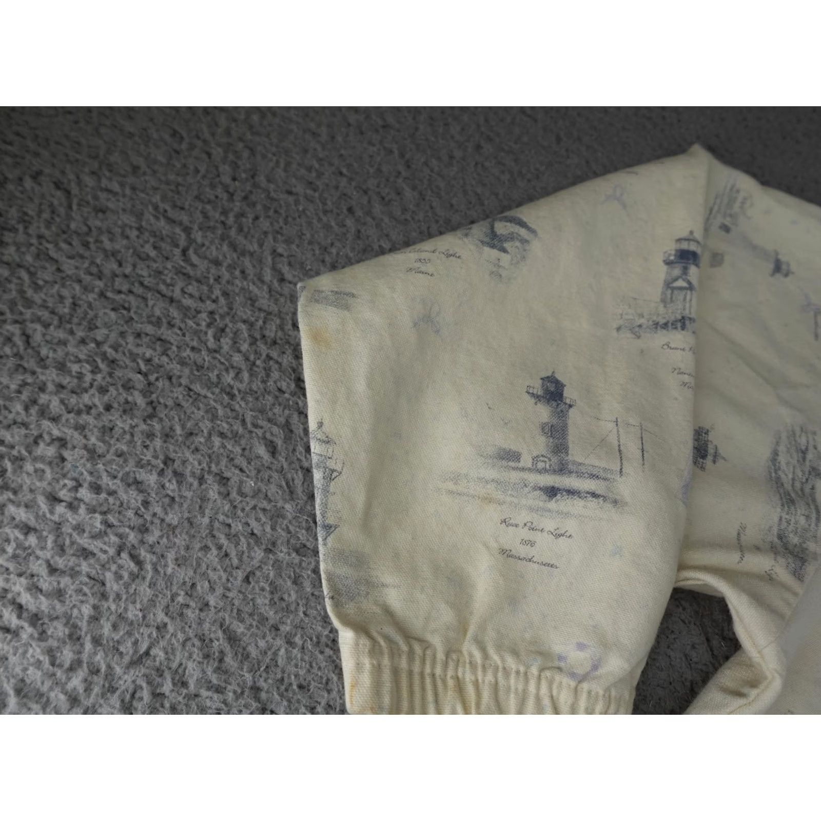 Nautica VINTAGE Artisans Jacket Womens Large Beige Lighthouse Nautical All Over Print Size L / US 10 / IT 46 - 3 Thumbnail