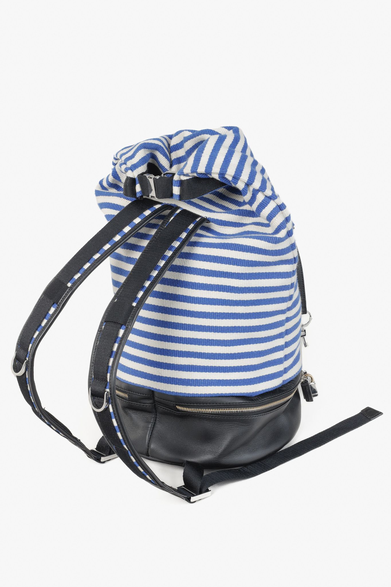 WANT Les Essentiels Want Les Essentiels Blue and White Striped Backpack Size ONE SIZE - 7 Thumbnail