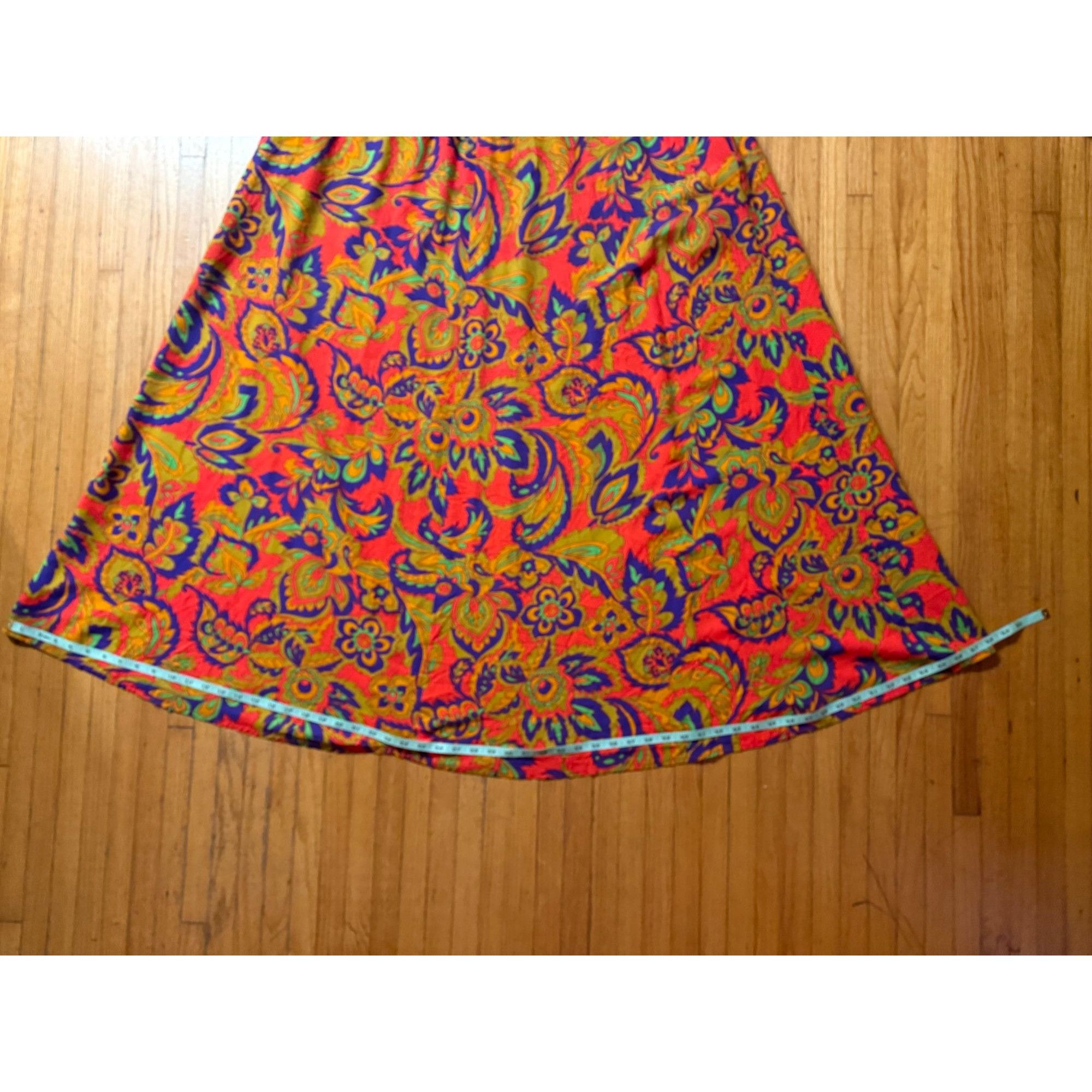 Other Vintage Hawaiian Casuals by Stan Hicks Maxi Dress – Mock Nec Size L / US 10 / IT 46 - 8 Thumbnail