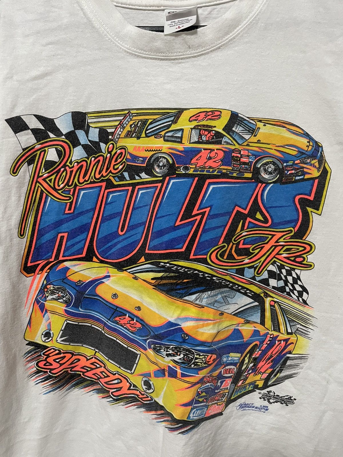 Vintage Vintage 2006 NASCAR Ronnie Hults Jr Speedy Graphic Tee Size US L / EU 52-54 / 3 - 4 Thumbnail