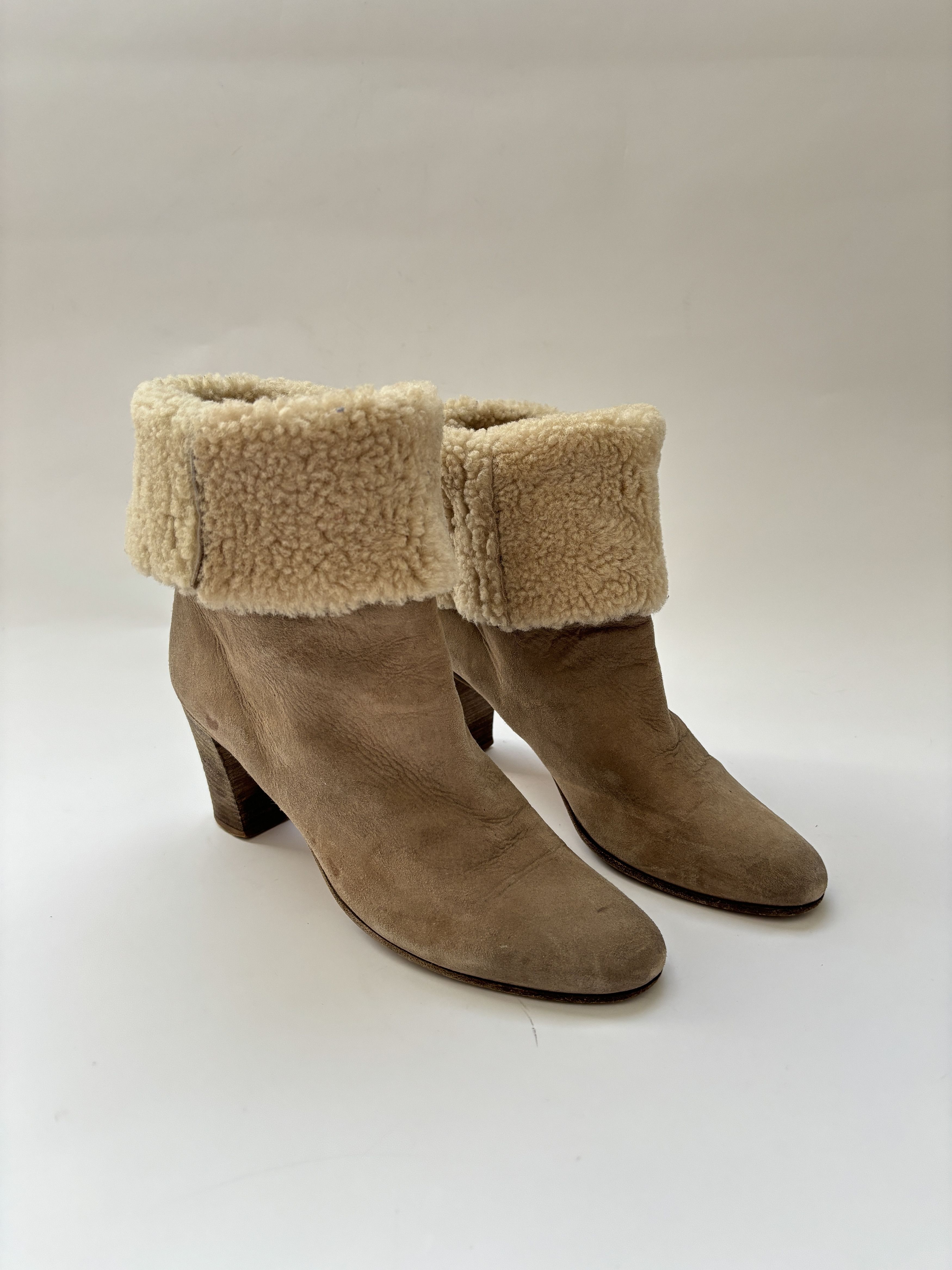 Maison Margiela ⚡️QUICK SALE⚡️Maison Margiela Shearling Beige Mid Boots Size US 10 / IT 40 - 7 Thumbnail