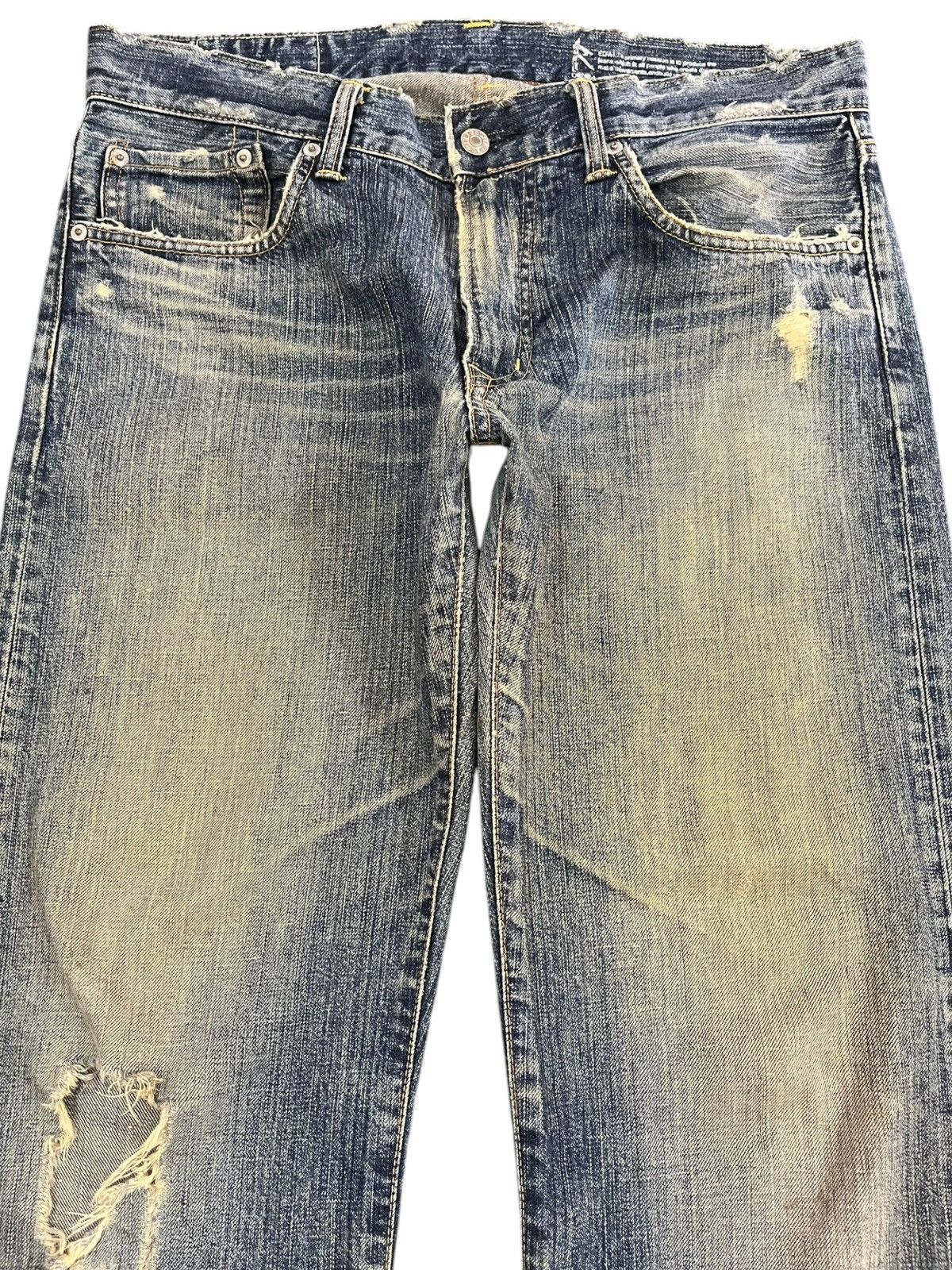 Beauty Beast × Edwin Vintage Edwin 503 R Mudwash Distressed Denim Size US 35 - 2 Thumbnail