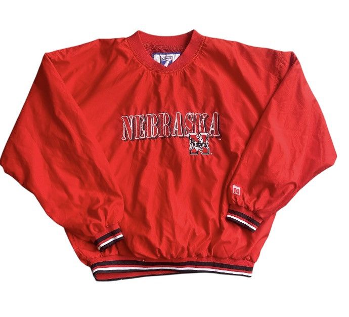 Logo 7 × Vintage Vintage Nebraska Logo 7 Pull Over Jacket Size US XL / EU 56 / 4 - 1 Thumbnail