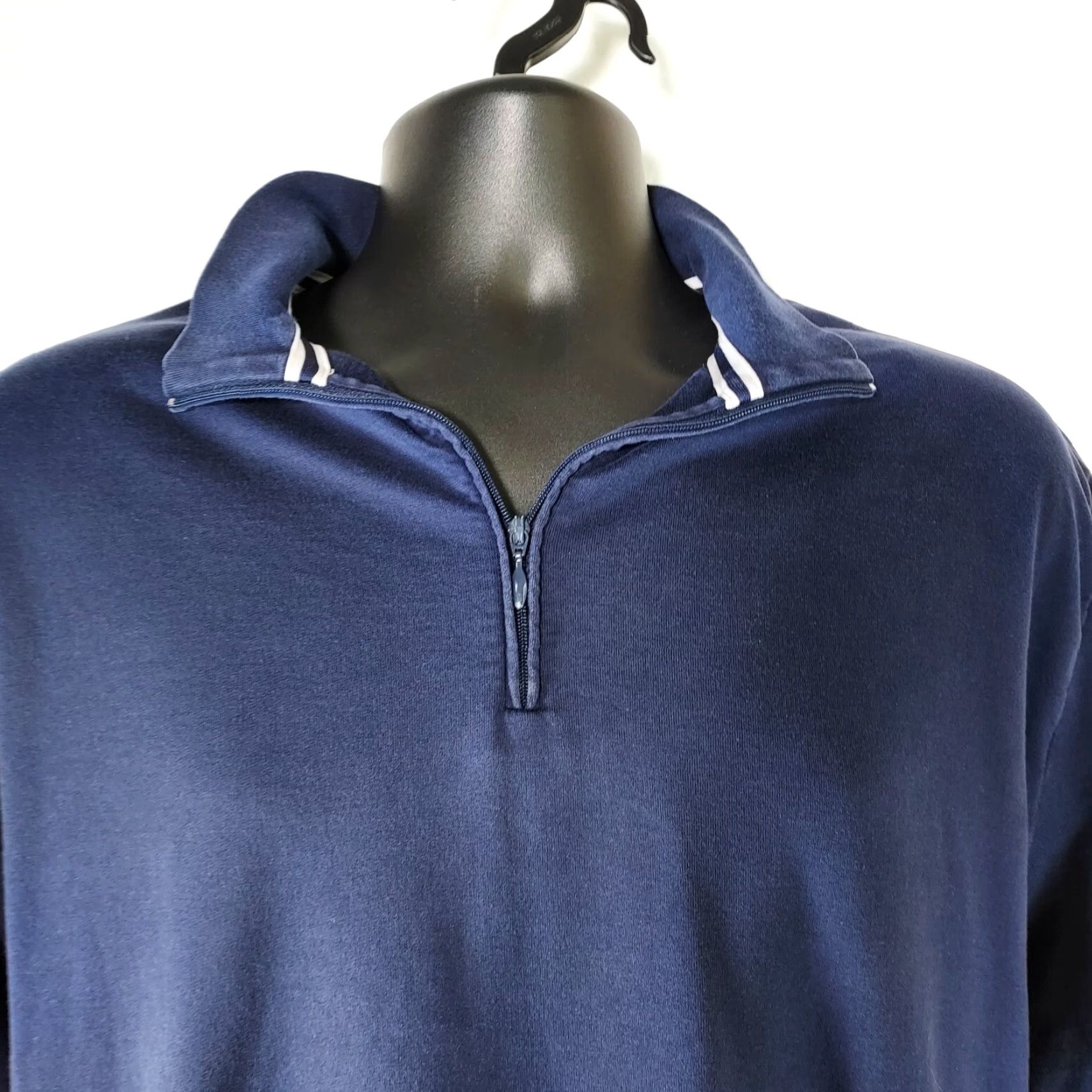 Polo Ralph Lauren Polo Ralph Lauren Blue 1/4 Zip Pullover Sweatshirt Men's L Golf Logo Embroidered Knit's Mock Neck Pullover Size US L / EU 52-54 / 3 - 2 Thumbnail