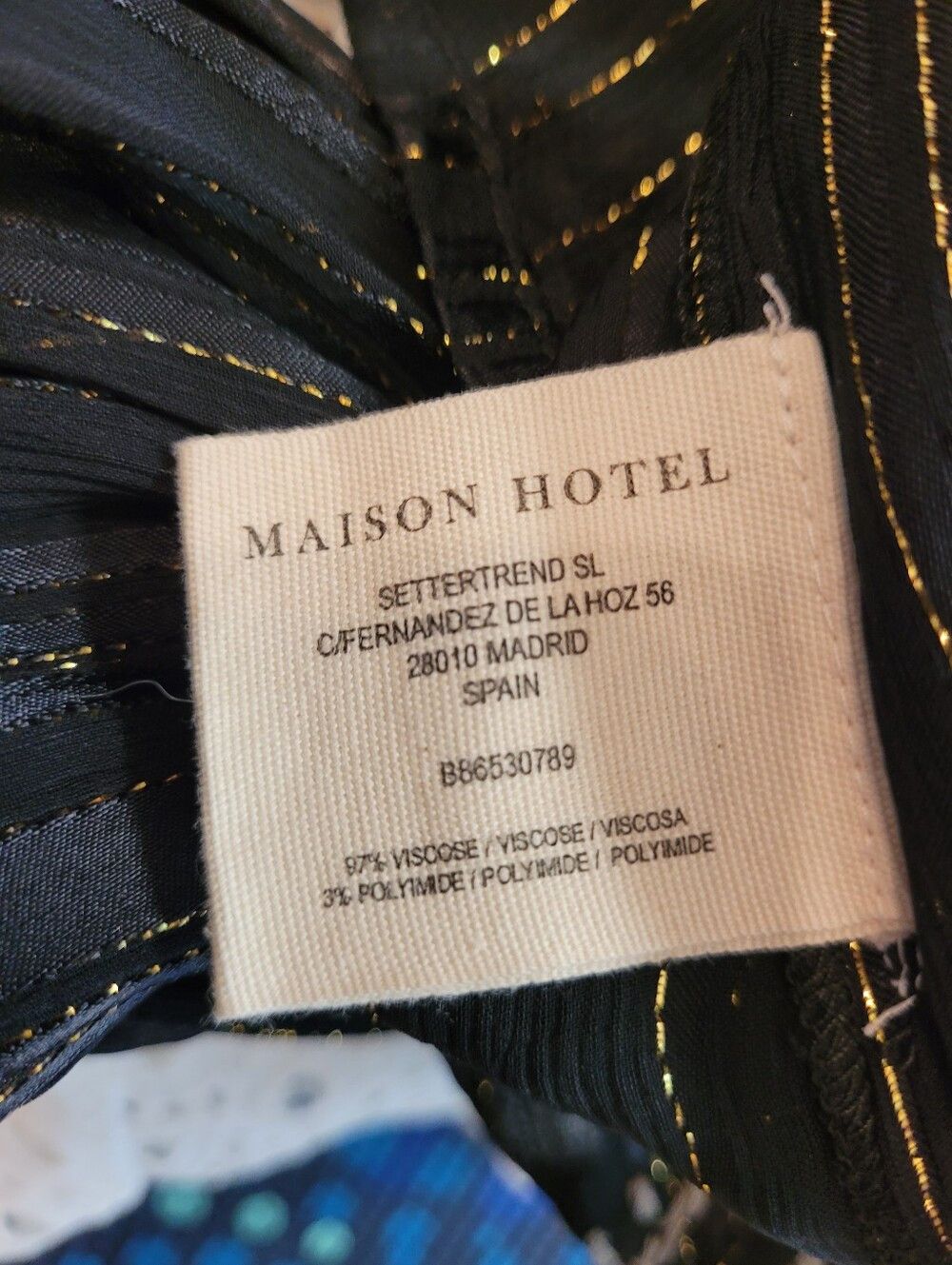 Maison Hotel Maison Hotel Kate Metallic Gold Blouse In Black- Size S Size S / US 4 / IT 40 - 6 Thumbnail