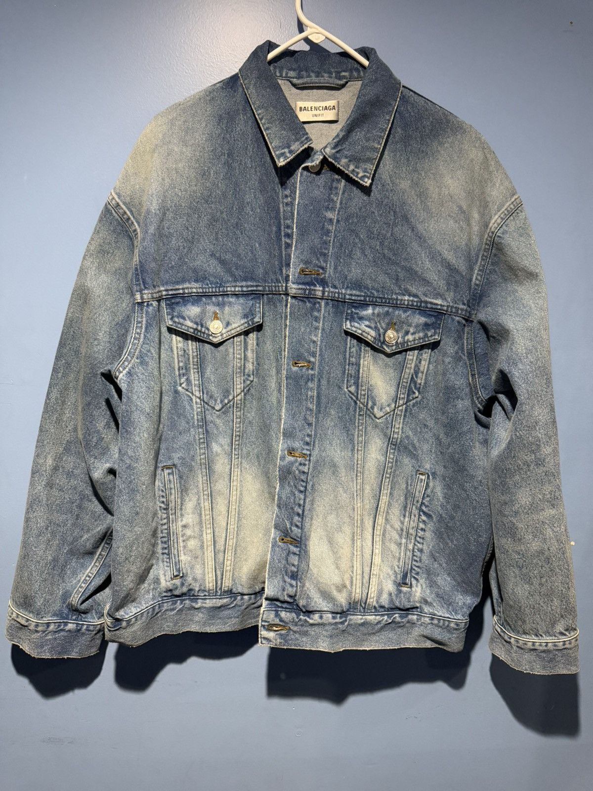 Balenciaga BALENCIAGA 22SS Paint Spray Denim Jacket SZ MEDIUM Size US M / EU 48-50 / 2 - 2 Thumbnail