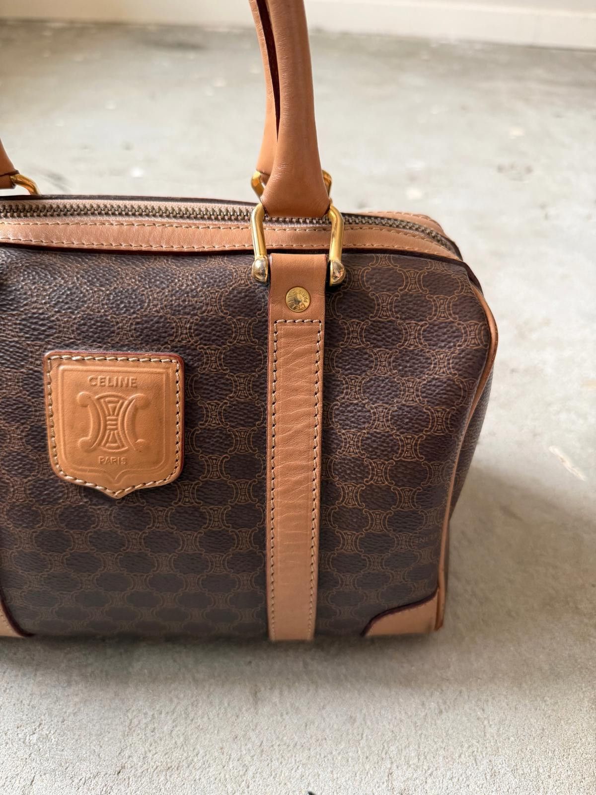 Celine Celine Macadam Boston Bag Brown/Beige Size ONE SIZE - 4 Thumbnail