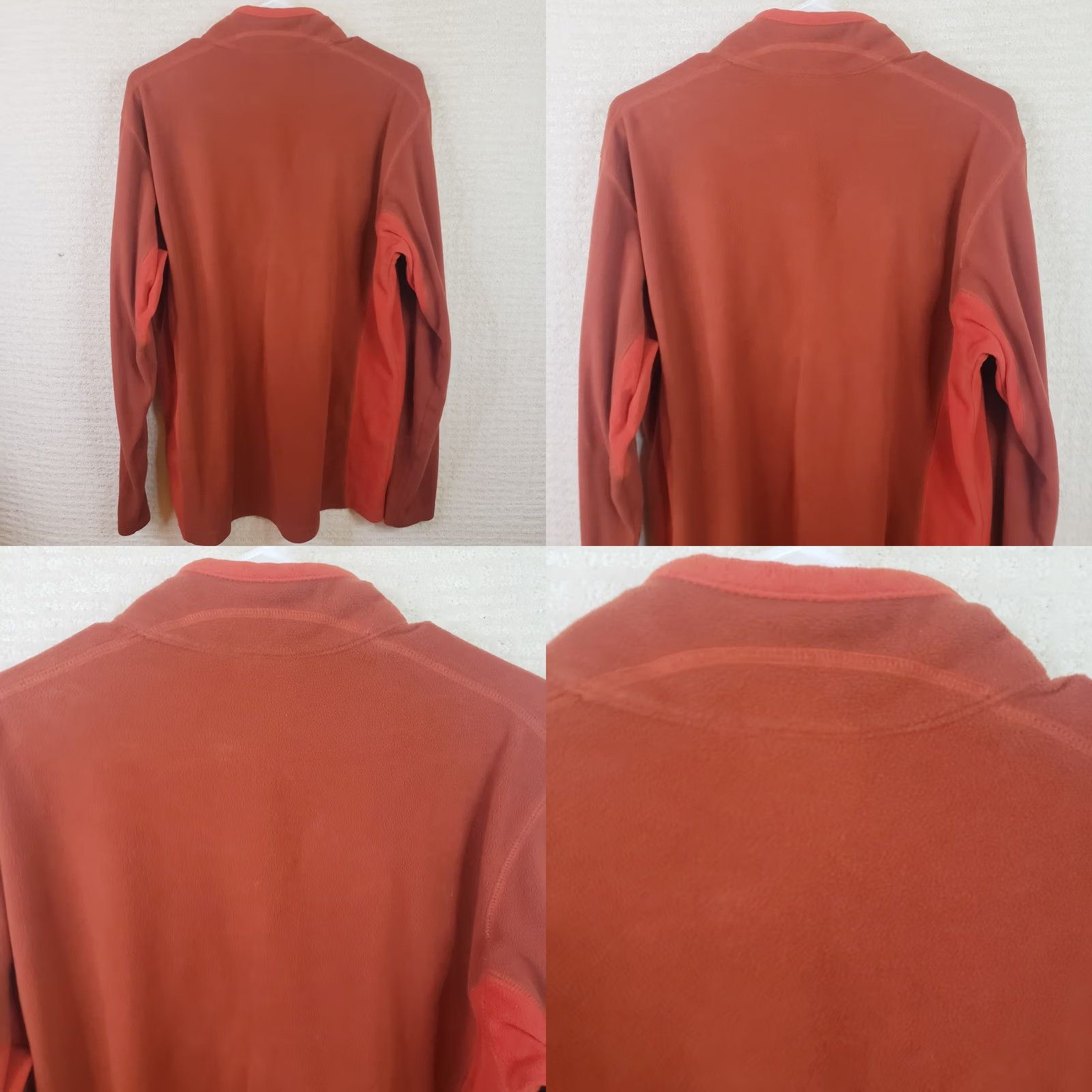Vintage Columbia Men M Orange Fleece Polyester Pullover Sweater 1/4 Zip Mock Side Panel Size US M / EU 48-50 / 2 - 8 Thumbnail