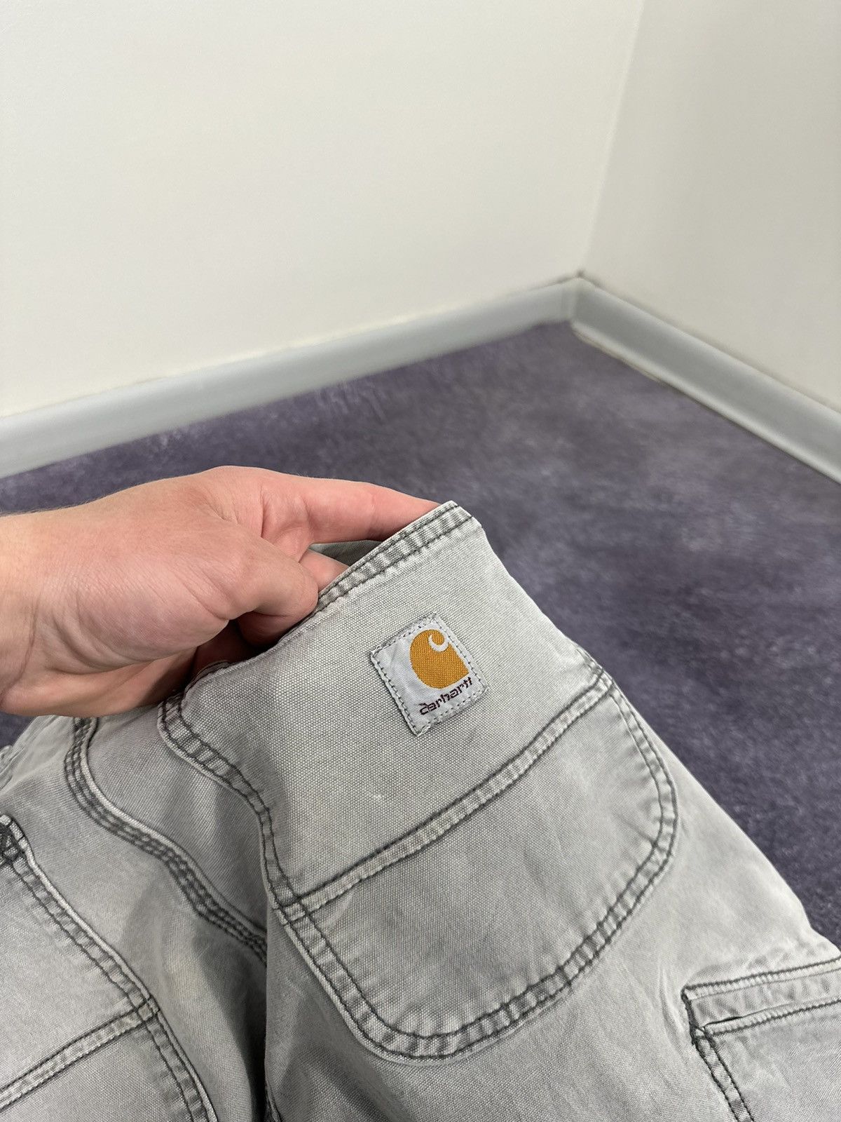 Carhartt Vintage Carhartt Faded Grey American Baggy USA Work Pants Size US 32 / EU 48 - 9 Thumbnail
