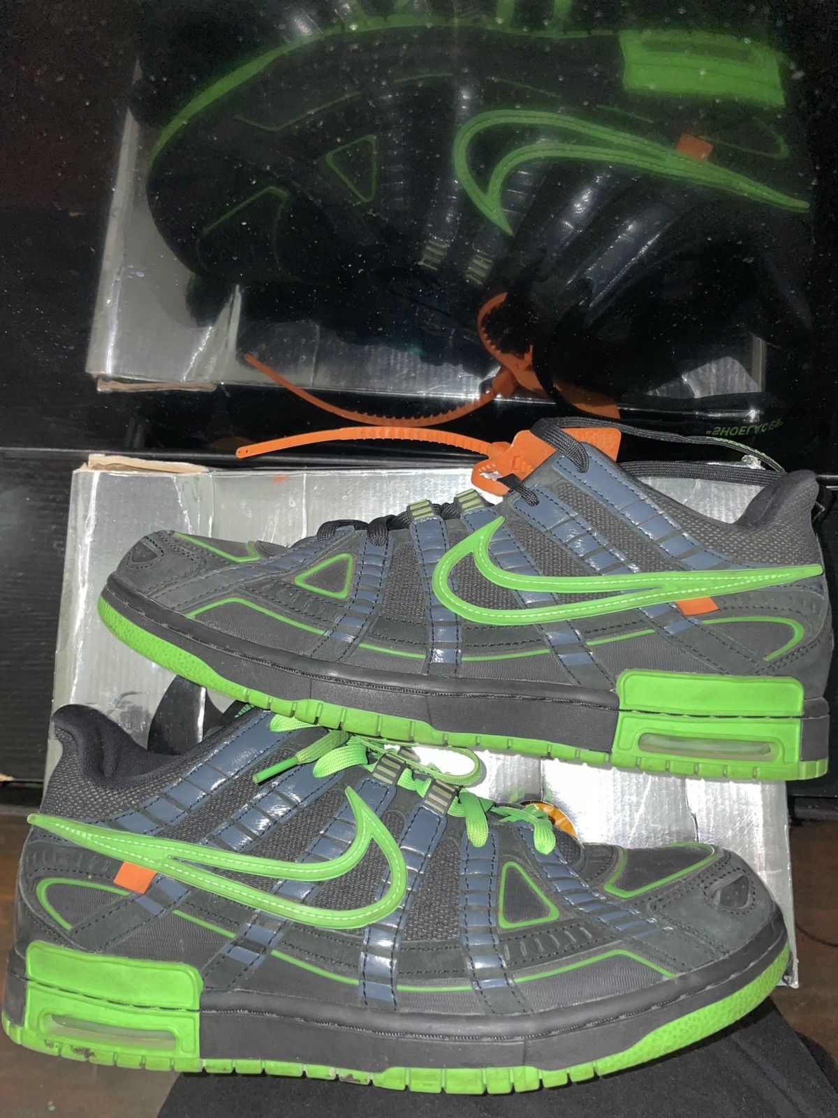 Nike × Off-White Nike xOff-white Air Rubber Dunk “Green Strike” Size US 10.5 / EU 43-44 - 5 Thumbnail