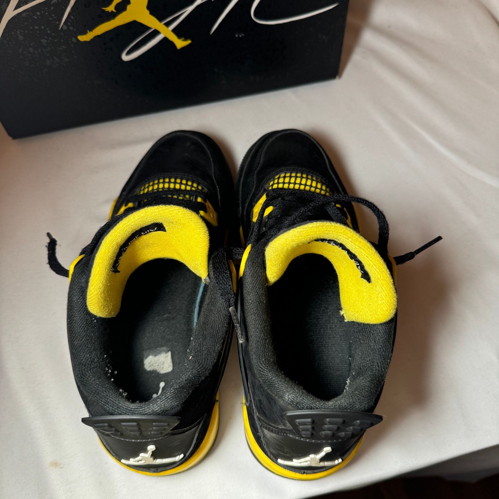 Jordan Brand × Nike Size 6.5 Nike Air Jordan 4 Retro GS Thunder 2023 Men's Shoes Size US 6.5 / EU 39-40 - 6 Thumbnail